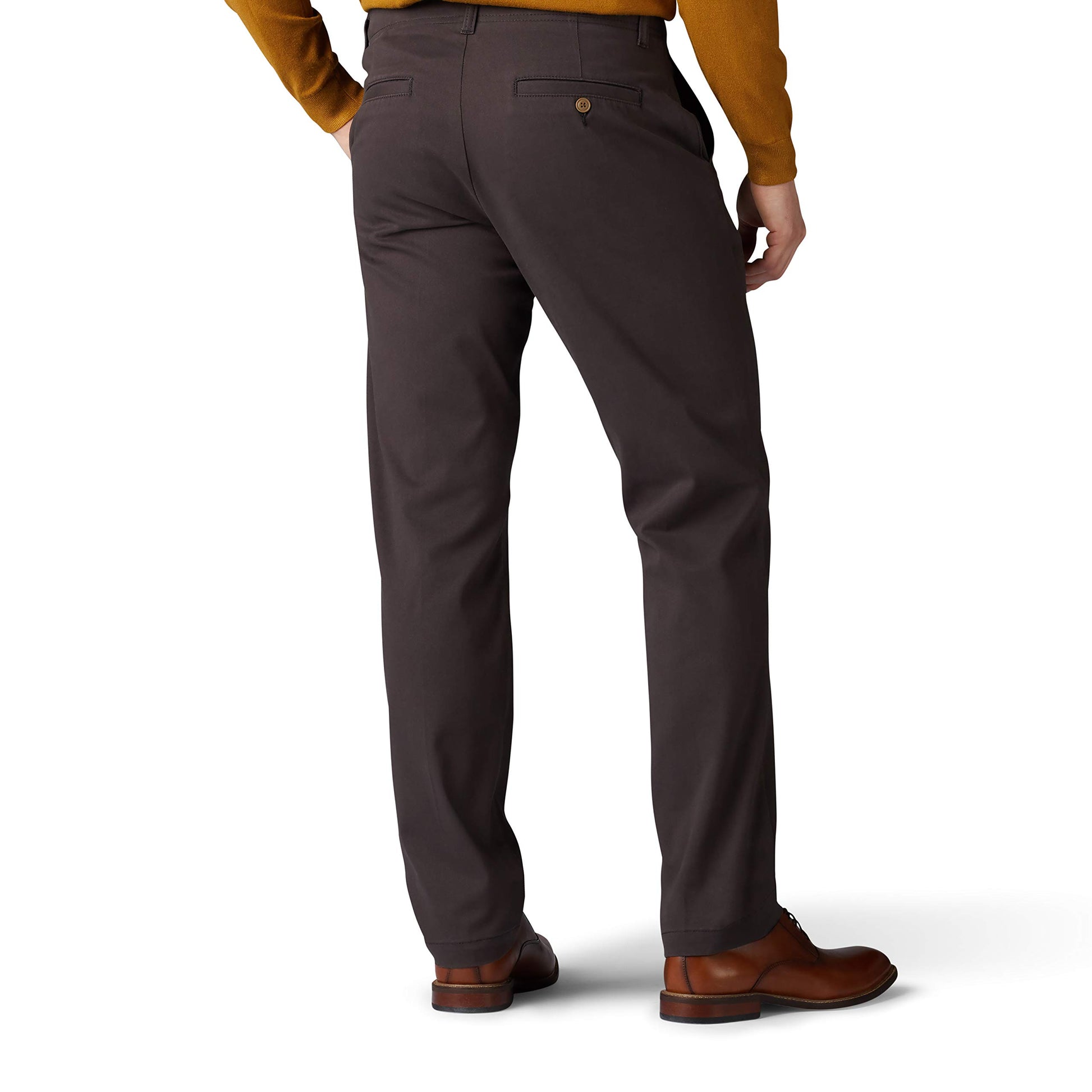 Lee Men's Big & Tall Extreme Motion Flat Front Relaxed Taper Pant Khaki 52W x 30L