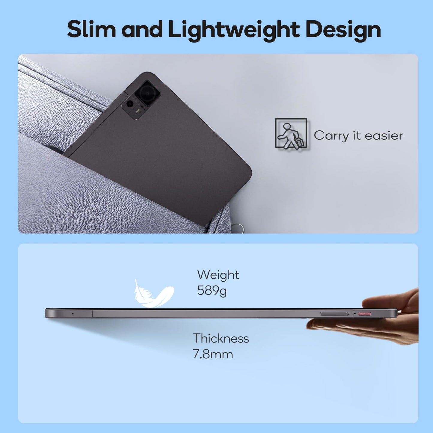 Android Tablet 12 Inch, Tablets Octa-Core T616, Large Android Tablet with 2K Display.