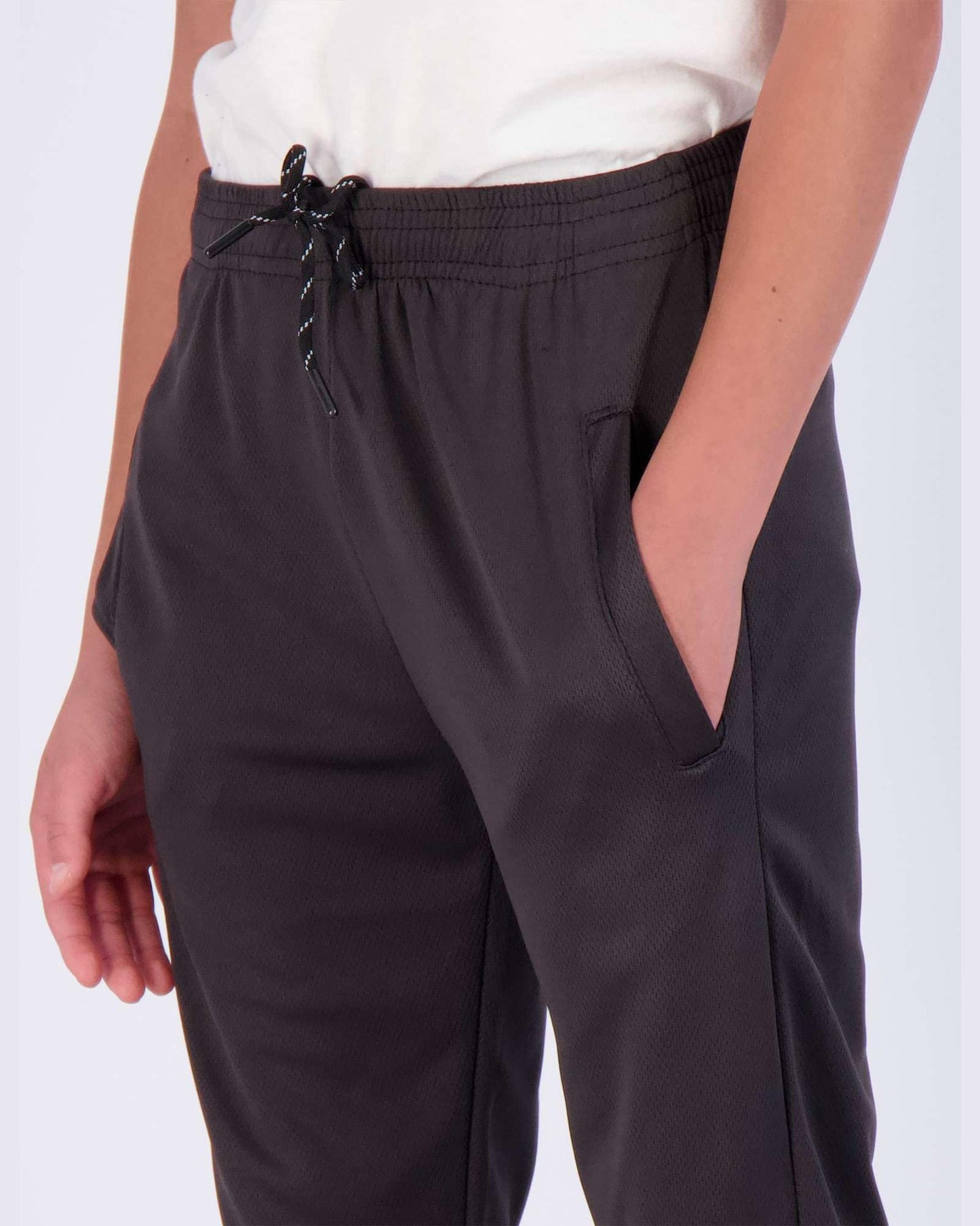 Real Essentials 3) Pack: Boy's Mesh Active Athletic Casual Jogger Sweatpants with Pockets .