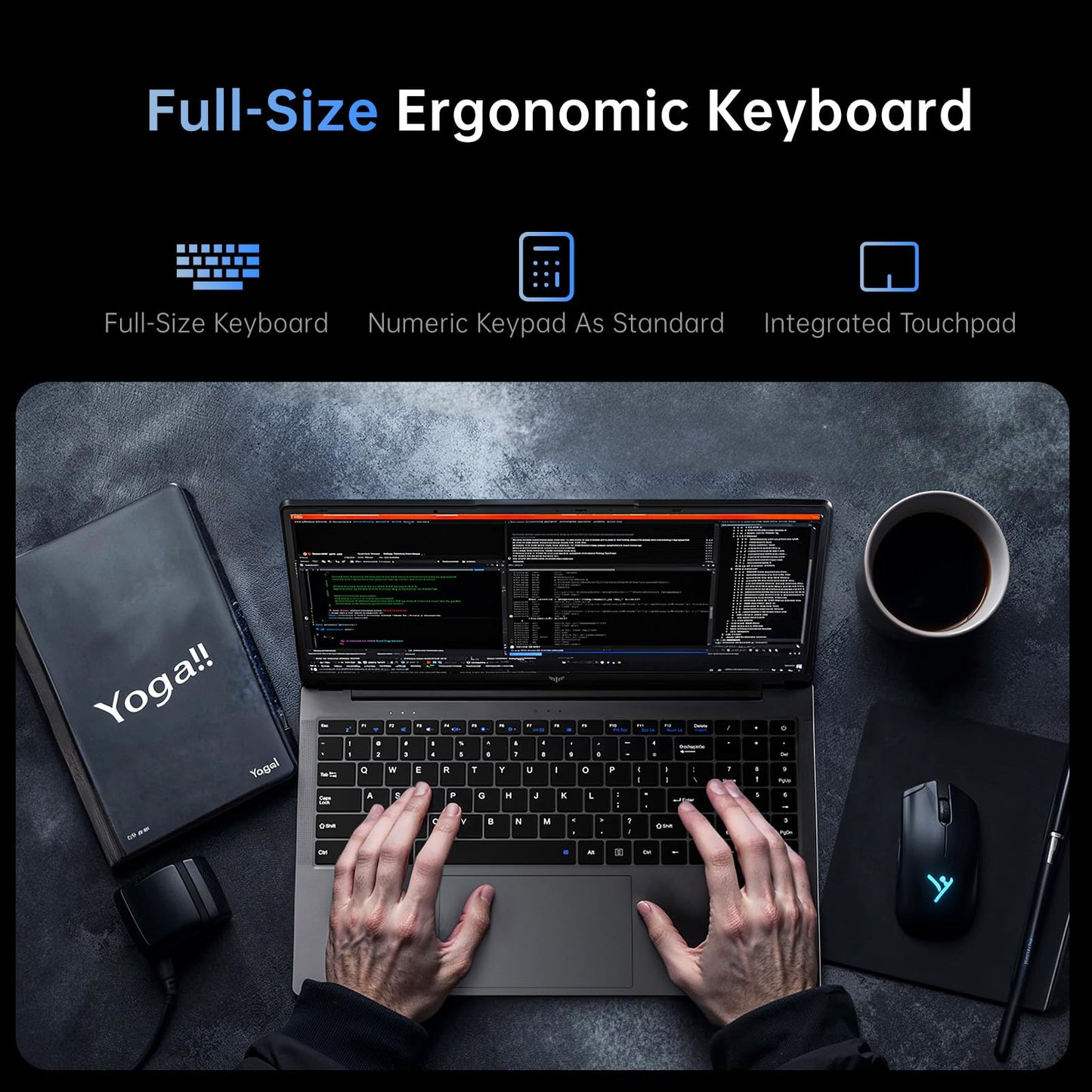 ACEMAGIC Laptop, 15.6-inch Windows 11 Pro Laptop with Intel N97 Processor, 8GB DDR4 RAM, 256GB SSD, 1080P FHD Display, WiFi 5, Bluetooth 5.0, USB 3.2, Type-C Port, 38Wh Long-Lasting Battery