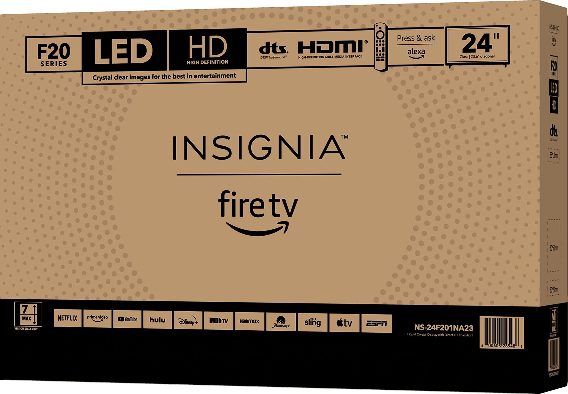 INSIGNIA 24-inch Class F20 Series Smart HD 720p Fire TV with Alexa Voice Remote (NS-24F201NA23)