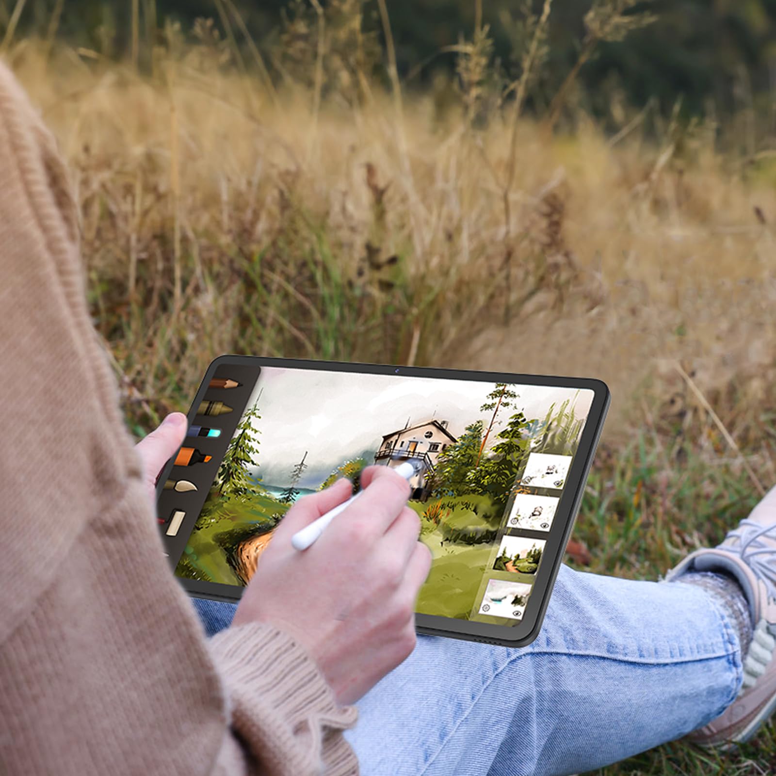 Android 15 Tablets 12 inch, 24GB（8+16）RAM+256 Storage(Expand to 1TB).