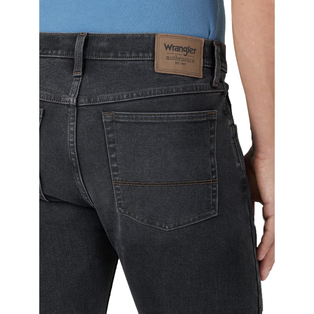 Wrangler Authentics Men's Slim Fit Straight Leg Jean, Anthracite, 34W x 30W