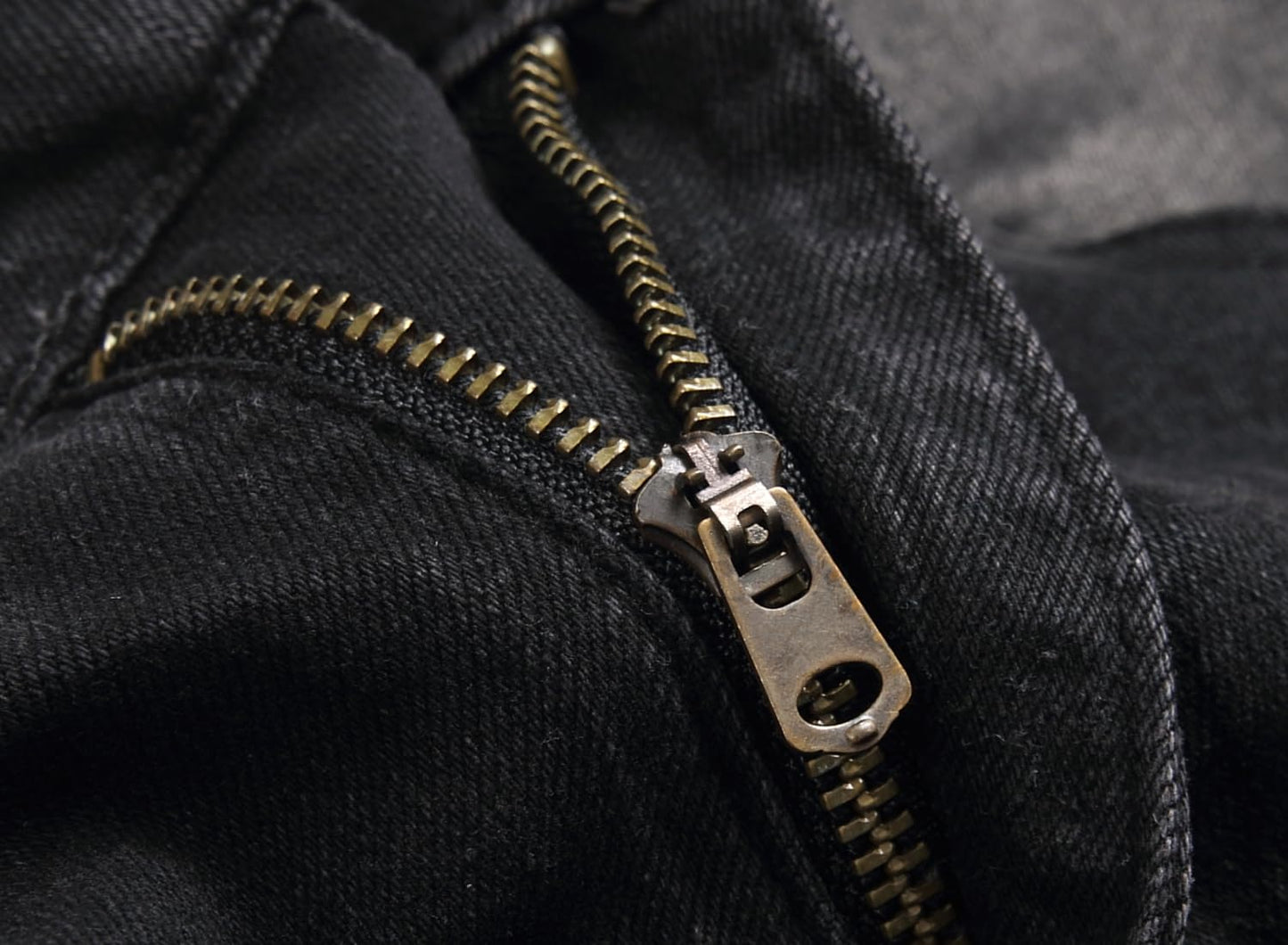 AITITIA Men's Biker Zipper Deco Washed Straight Fit Jeans (40, 002 Light Blue)