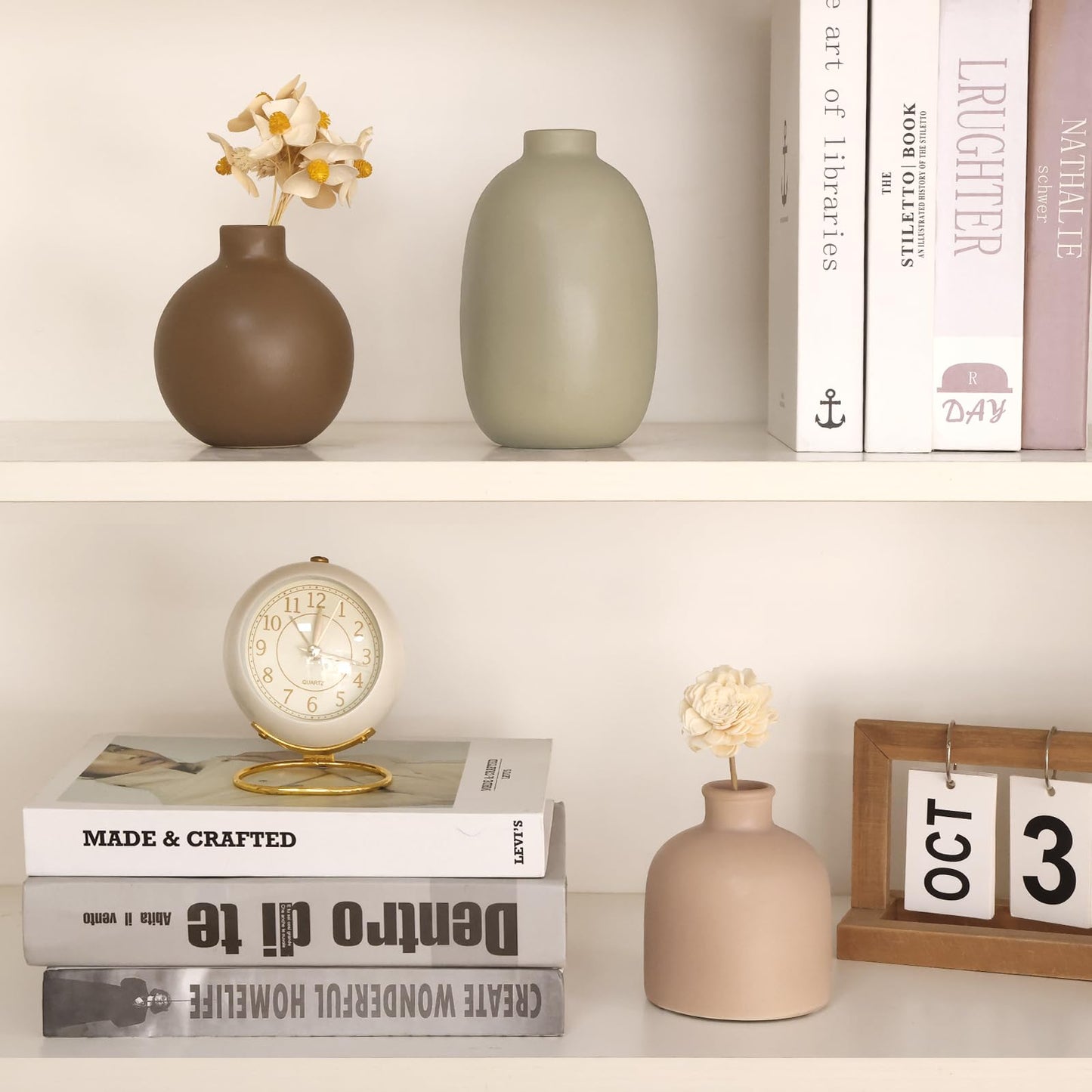 Modern Ceramic Vase Set of 5, Vases Home Decor