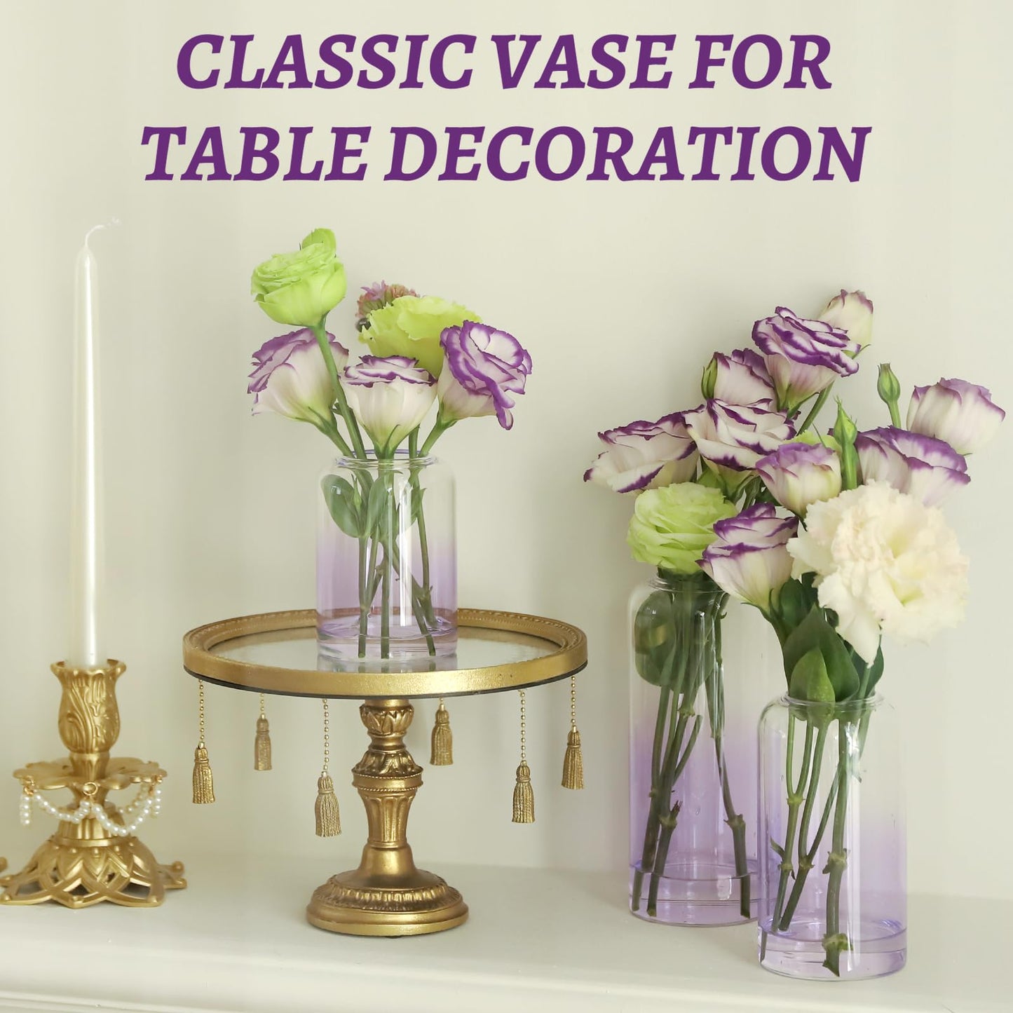 Glass Bud Vases Set of 24, Clear Flower Vase for Centerpieces,