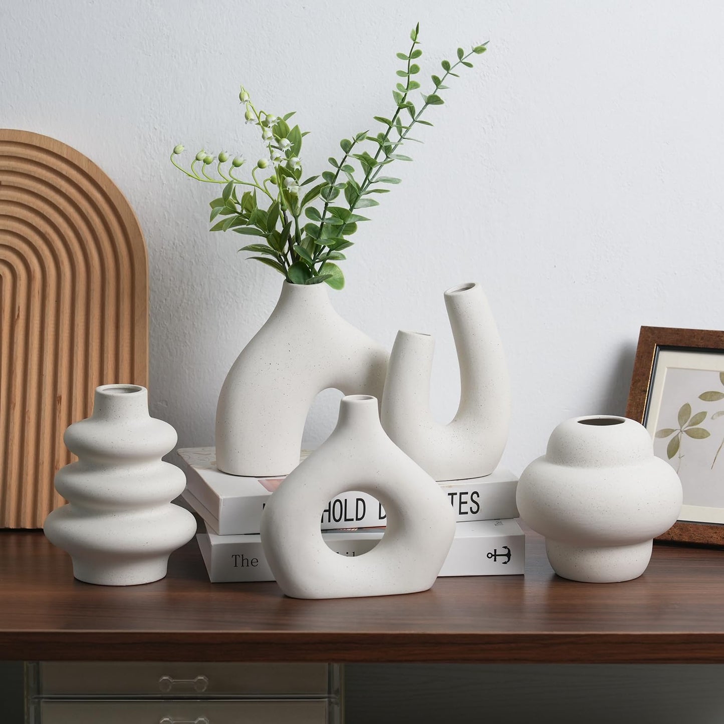 Modern Ceramic Vase Set of 5, Vases Home Decor