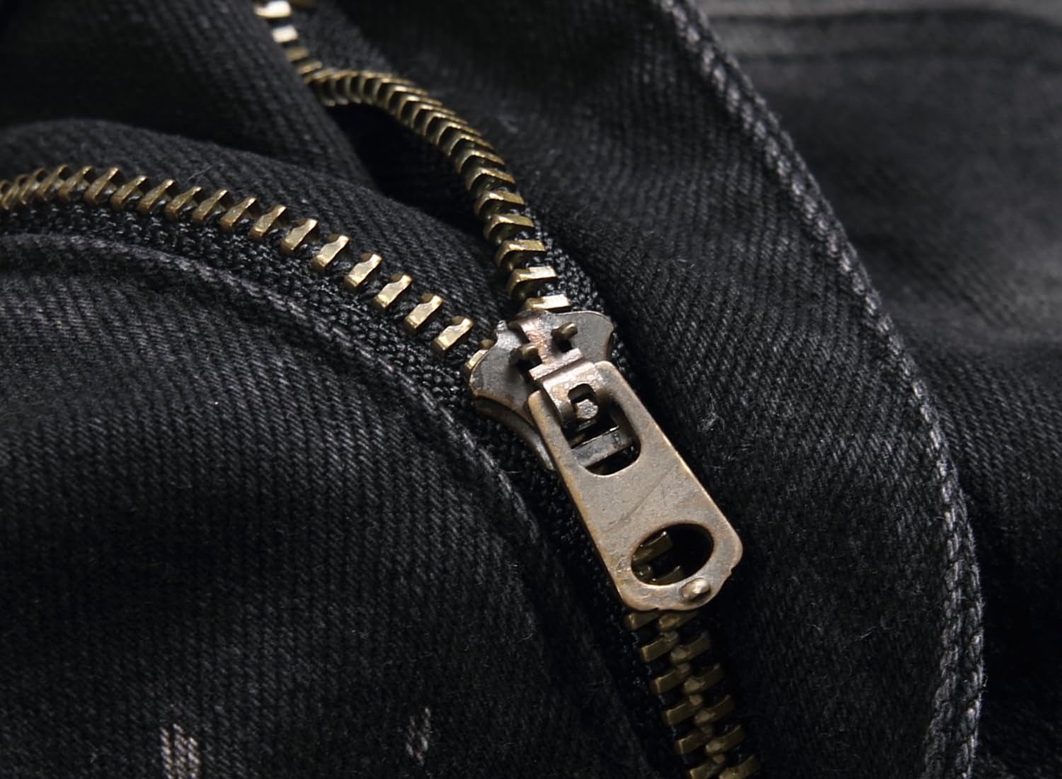 AITITIA Men's Biker Zipper Deco Washed Straight Fit Jeans (40, 002 Light Blue)