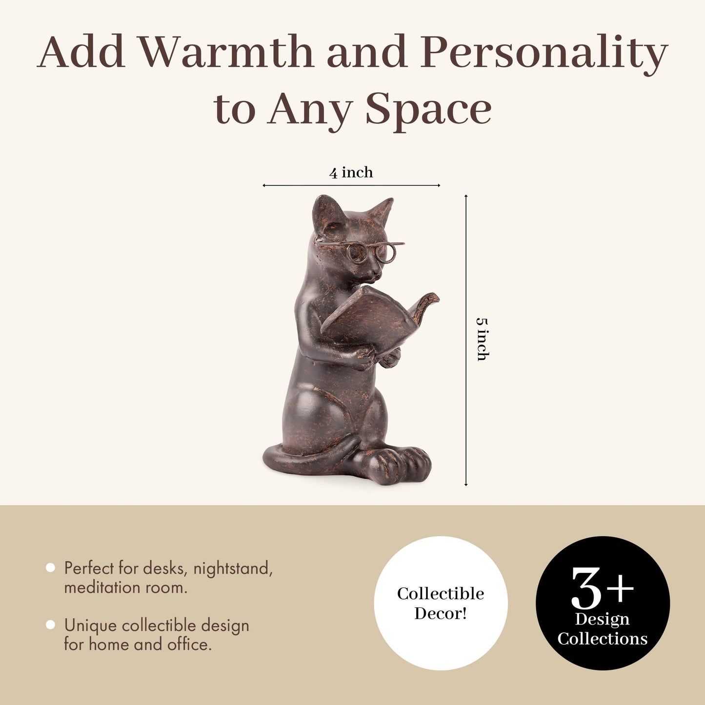 Young's Inc. Cat Figurine - Cute Cat Statue 
