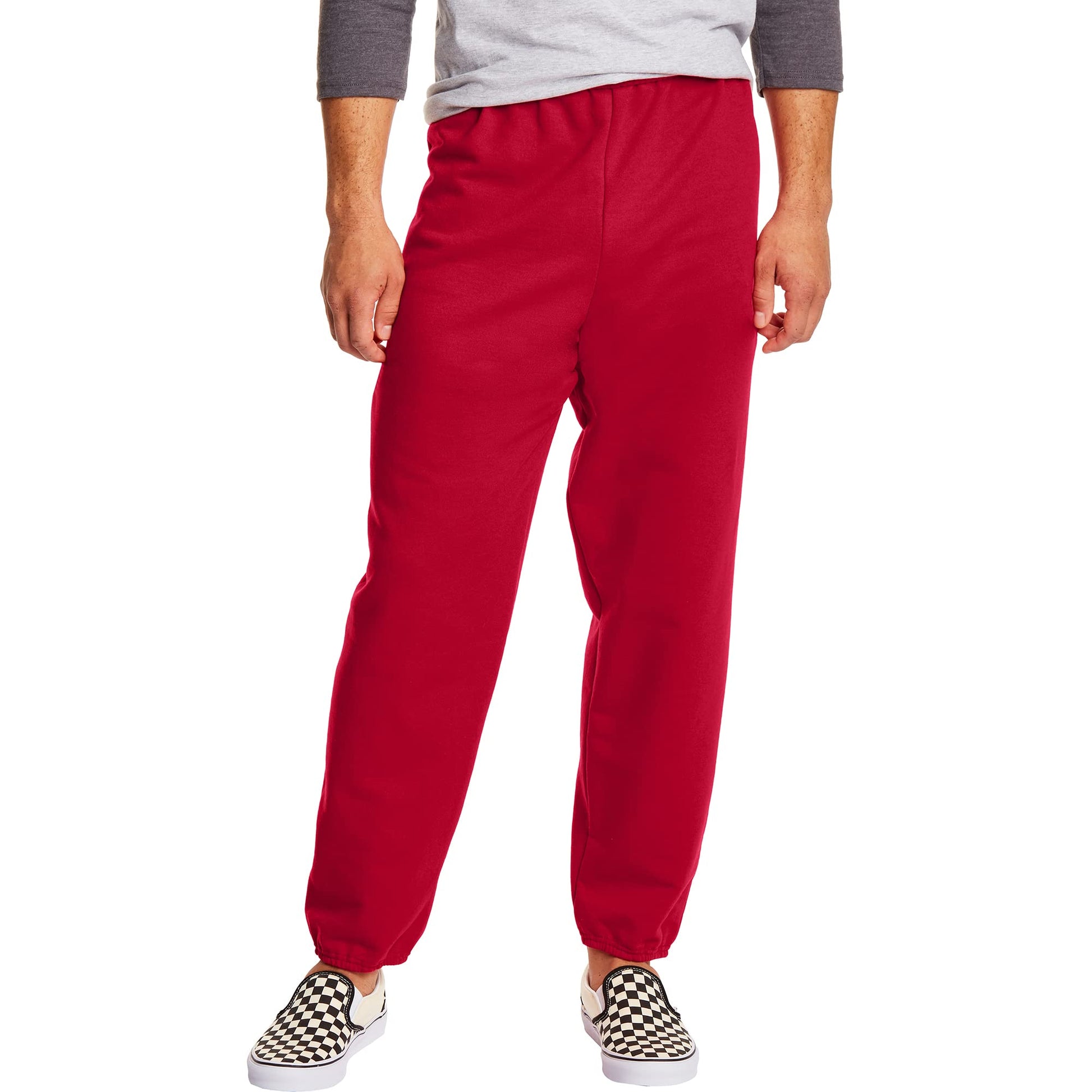 Hanes Men's EcoSmart Non-Pocket Sweatpant (Pack of 2), Light Steel, Large