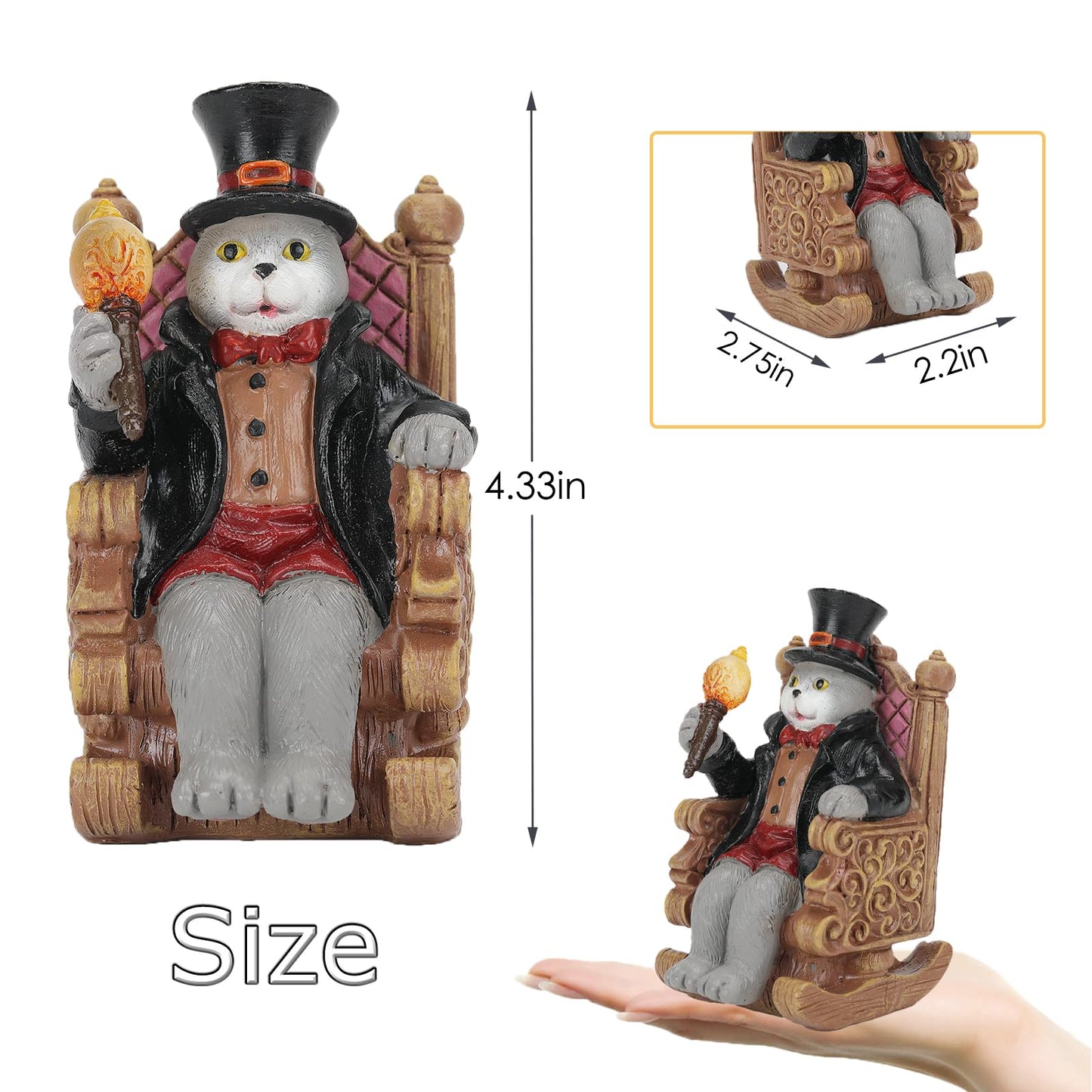 FOXMIS Miniature Frog Garden Statue Gifts Fall Halloween Decorations Fairy