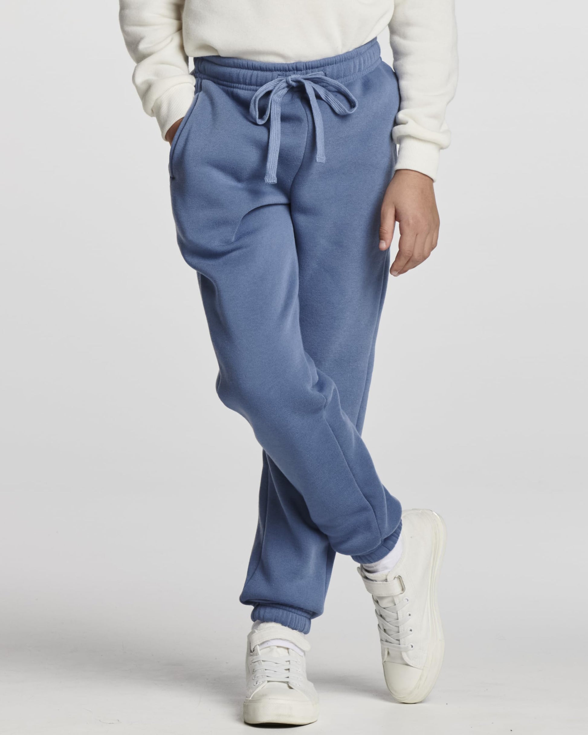 Real Essentials 3 Pack: Boys Tech Fleece Jogger Active Sweatpants with Pockets