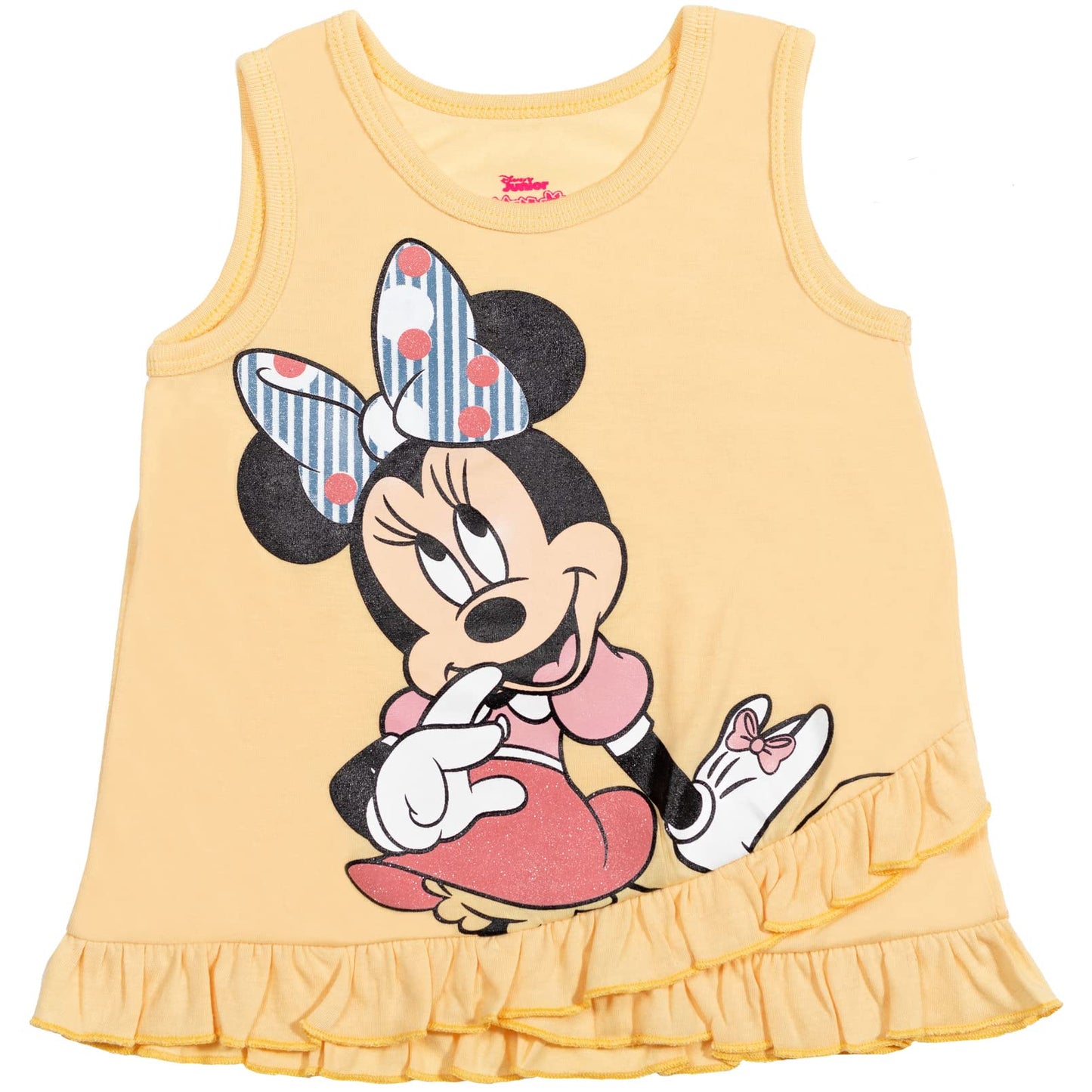 Disney Minnie Mouse Toddler Girls Graphic T-Shirt and Shorts Outfit Set Light Pink/Light Blue 3T
