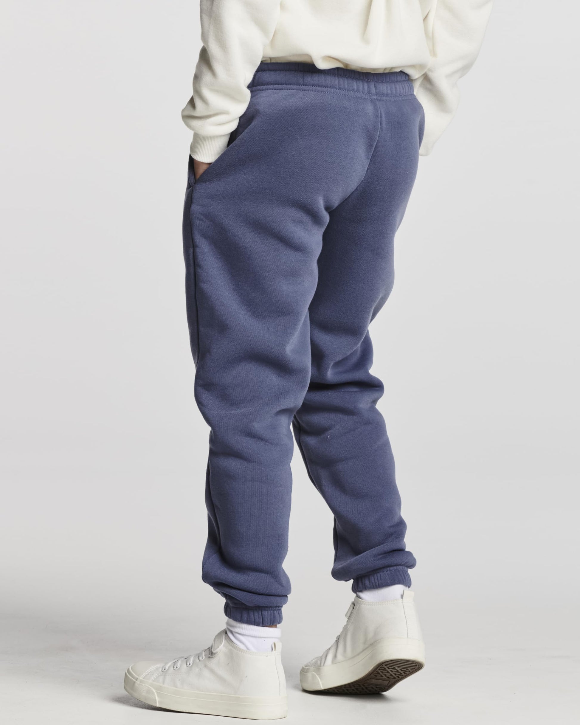 Real Essentials 3 Pack: Boys Tech Fleece Jogger Active Sweatpants with Pockets