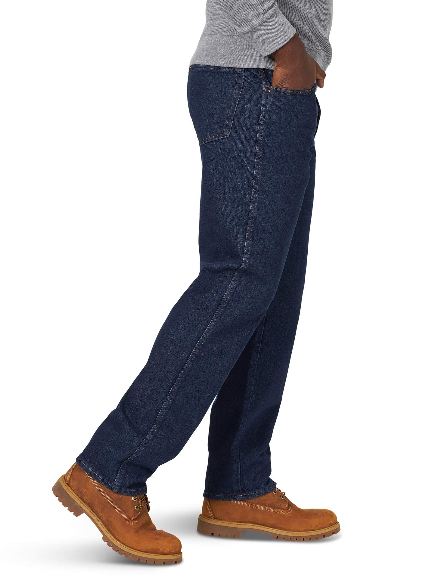 Rustler Men's Classic Relaxed Fit, Dark Stonewash, 34W x 30L