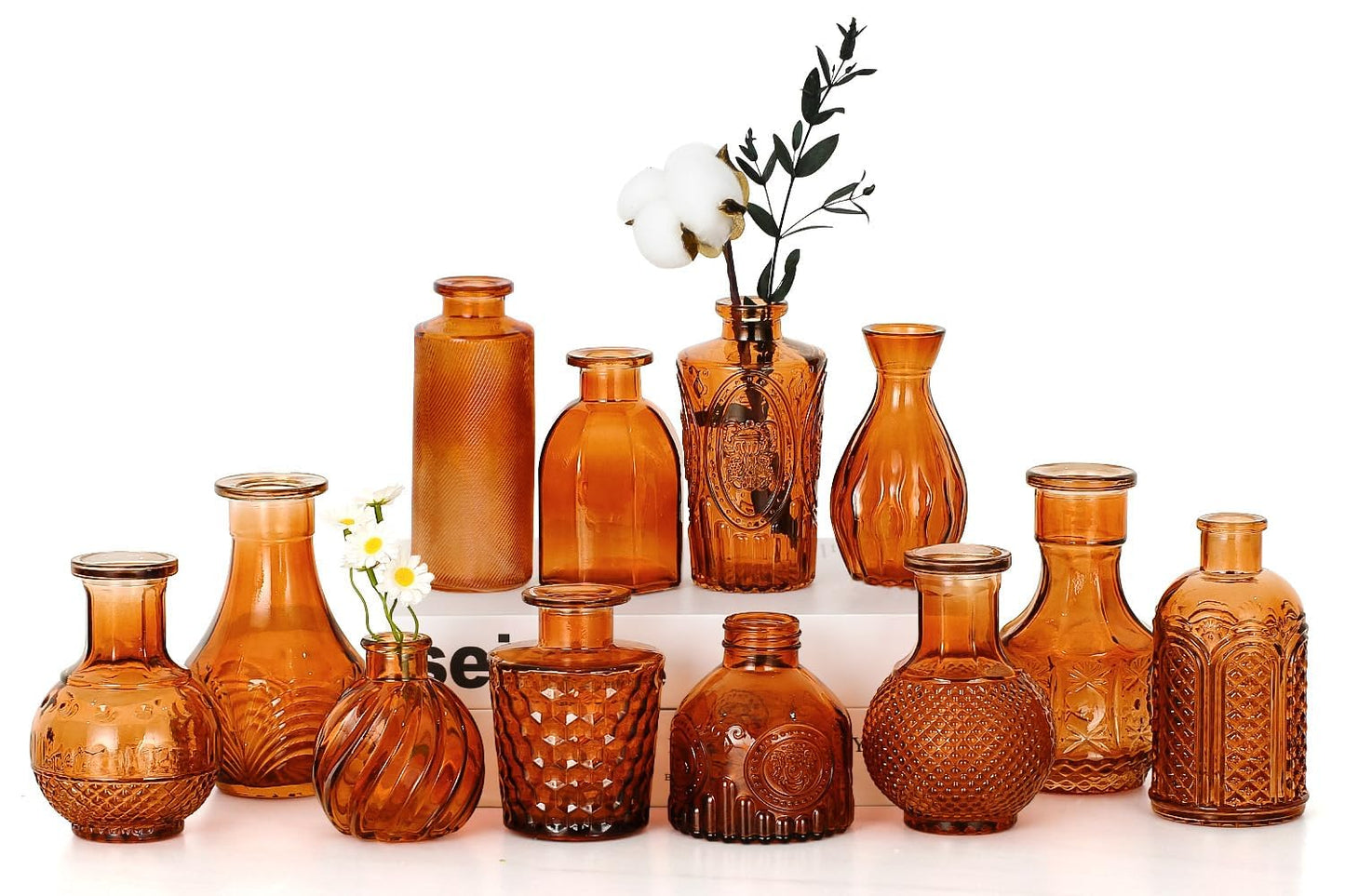 Anquephd Glass Bud Vase Set of 32PCS Wedding Centerpieces for Tables,Mini Clear Bud Vases for Flowers,Small Flower Vases Suitable for Birthday Party,Anniversary,Wedding,Baby Shower (Clear, 32PCS)