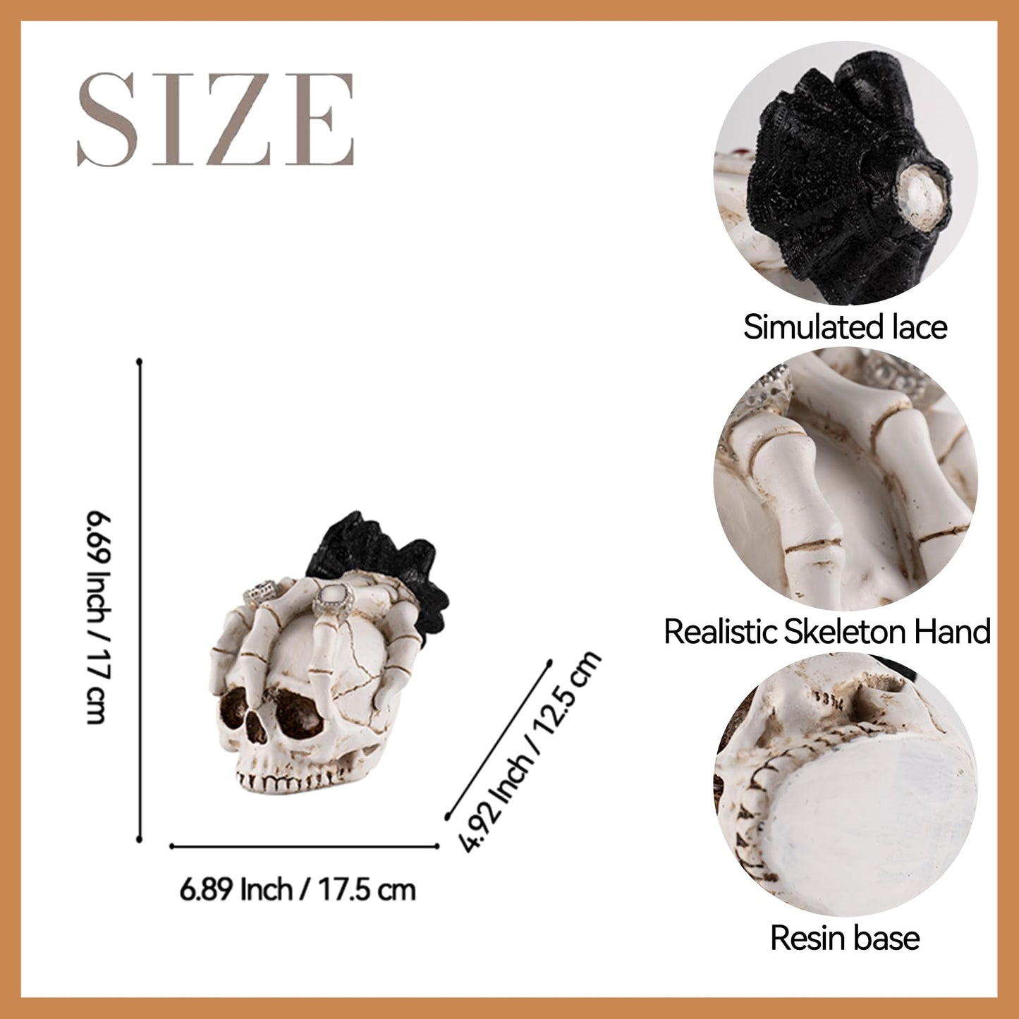 Rezpuao Skeletons Statue Hear See Speak No Evil Baby Halloween Figurines 