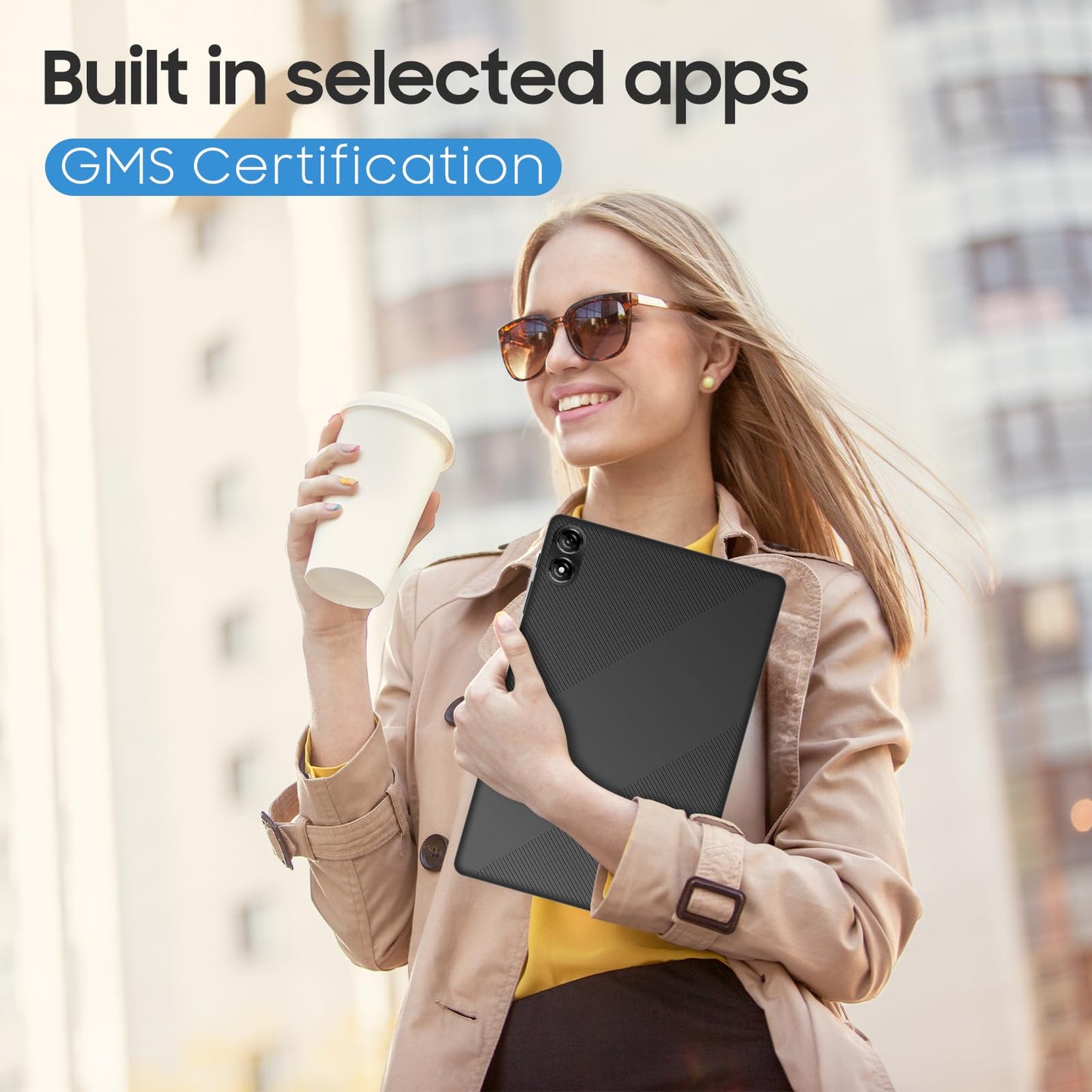 PEICHENG Tablet 11" Android 14.0 with Grey Case, RAM 16GB (4GB+12GB Expansion)+128GB ROM, 5G Wi-Fi, 8000 mAh, 5MP front/13MP Back Camera, Octa Core T606 1.6GHZ (Tablet+case)