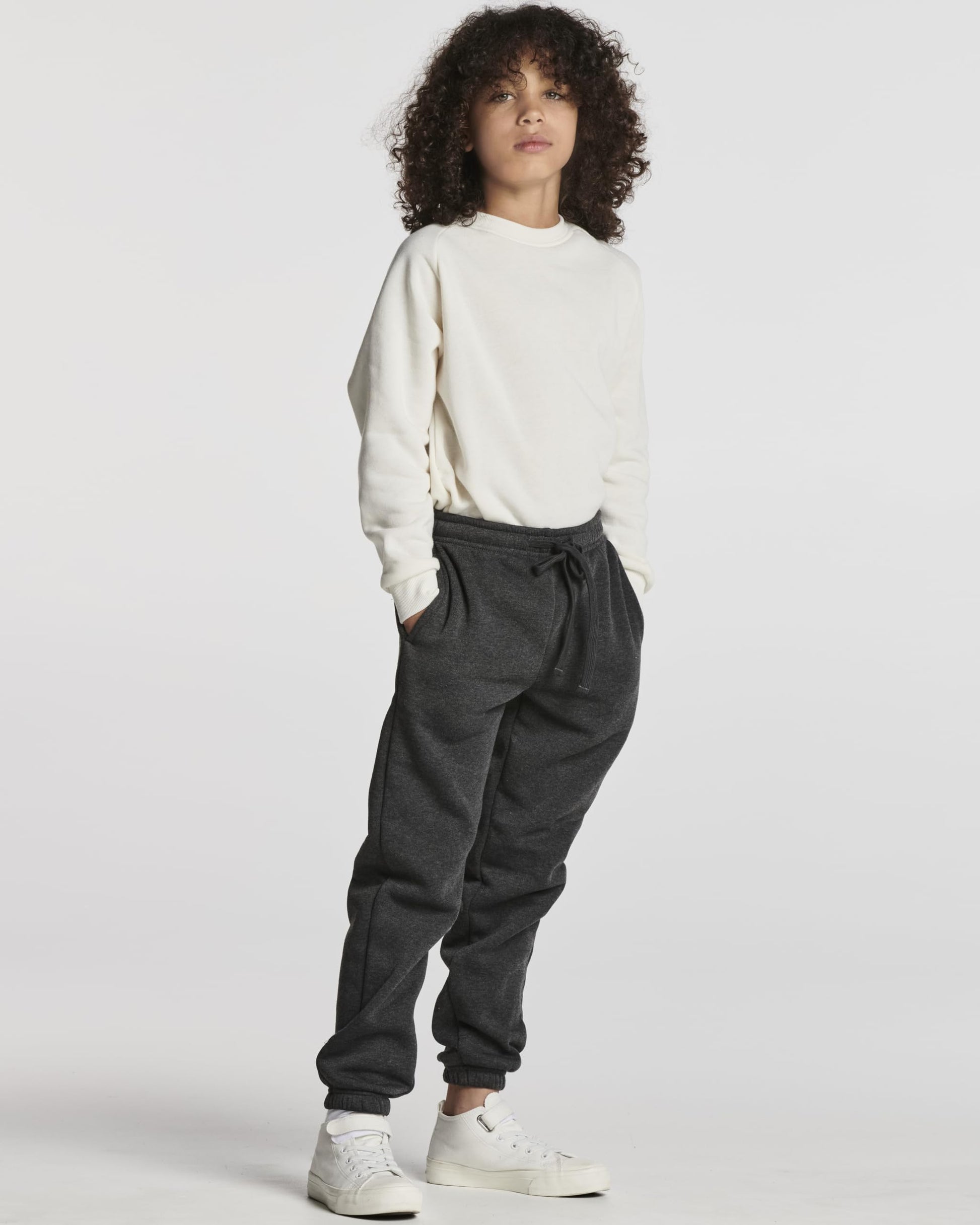 Real Essentials 3 Pack: Boys Tech Fleece Jogger Active Sweatpants with Pockets