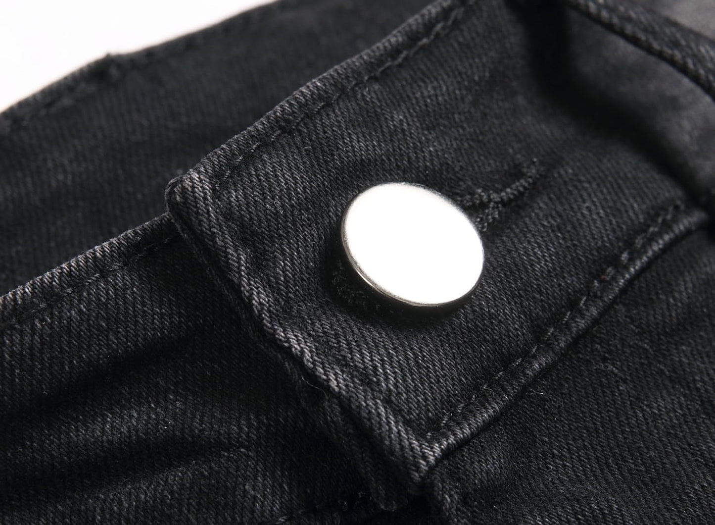 AITITIA Men's Biker Zipper Deco Washed Straight Fit Jeans (40, 002 Light Blue)