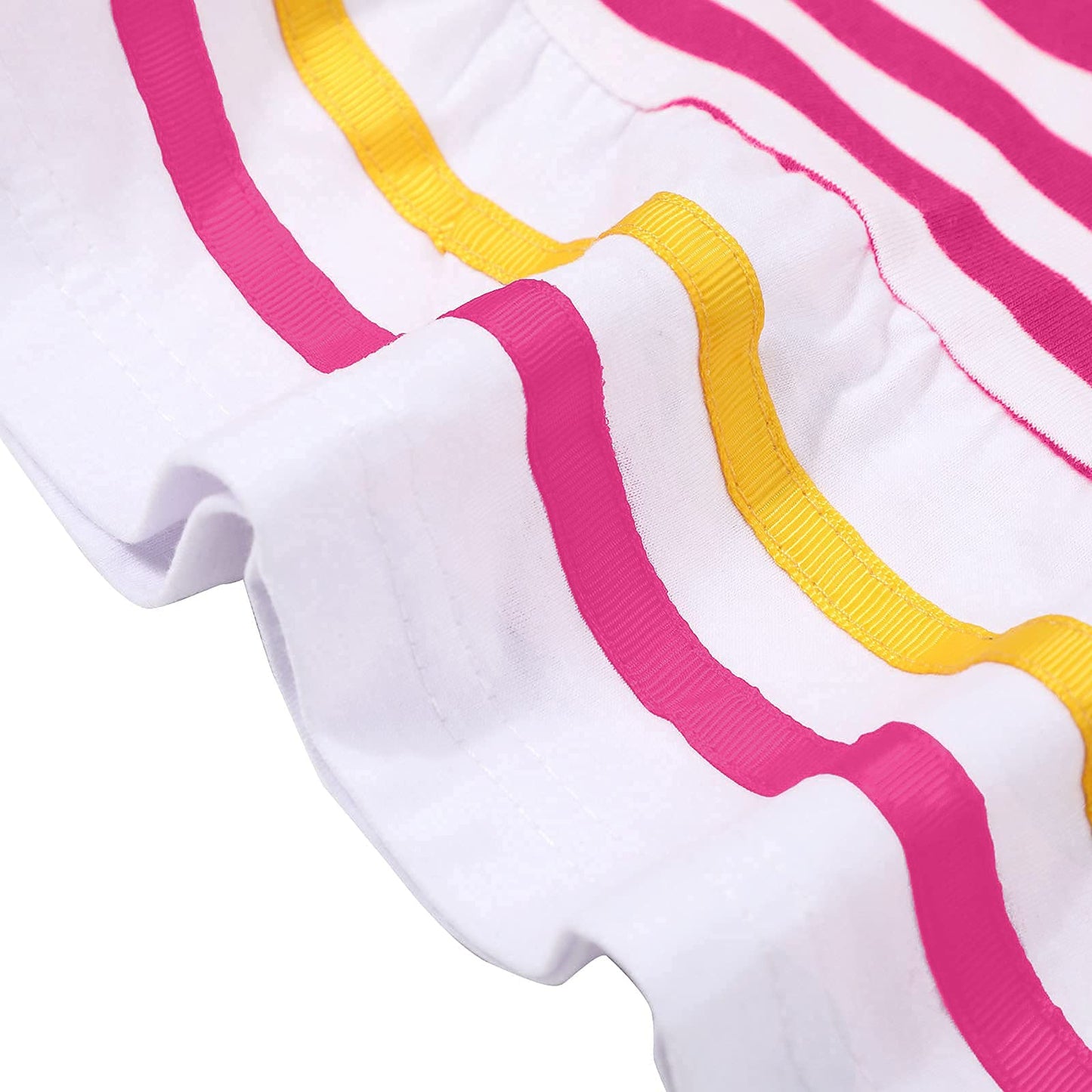 LUKYCILD Baby Girls Summer Clothes Casual Clothing Suit Short Sleeve Striped T-Shirt +Pants