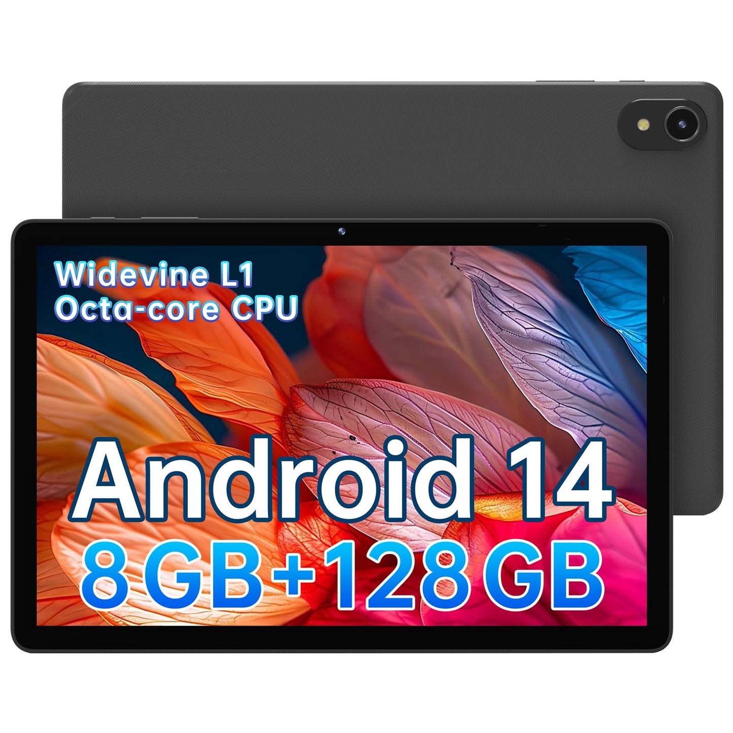 ApoloSign Tablet 11 inch, Android 14 Tablets with 11'' IPS HD Incell Display, Unisoc T606 Octa-Core up to 2.0Ghz, 8+128GB Storage, Expand to 1TB, 7000mAh, Widevine L1, 5G WiFi, BT 5.0, Slim, Light