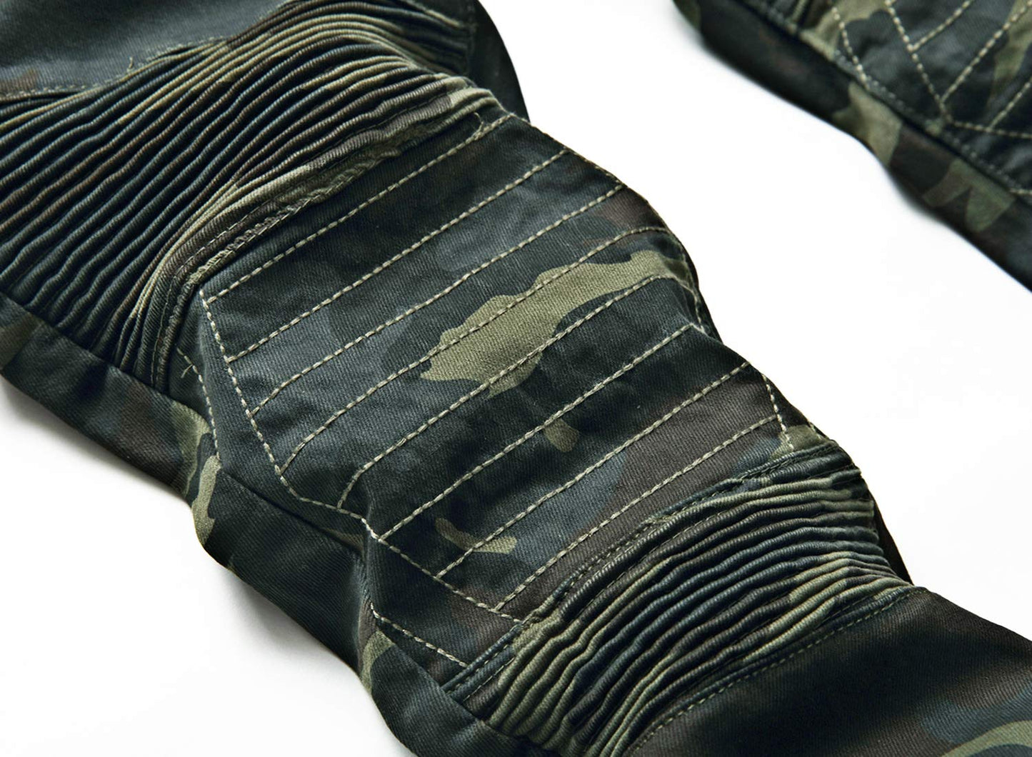 AITITIA Men's Biker Zipper Deco Washed Straight Fit Jeans (40, 002 Light Blue)