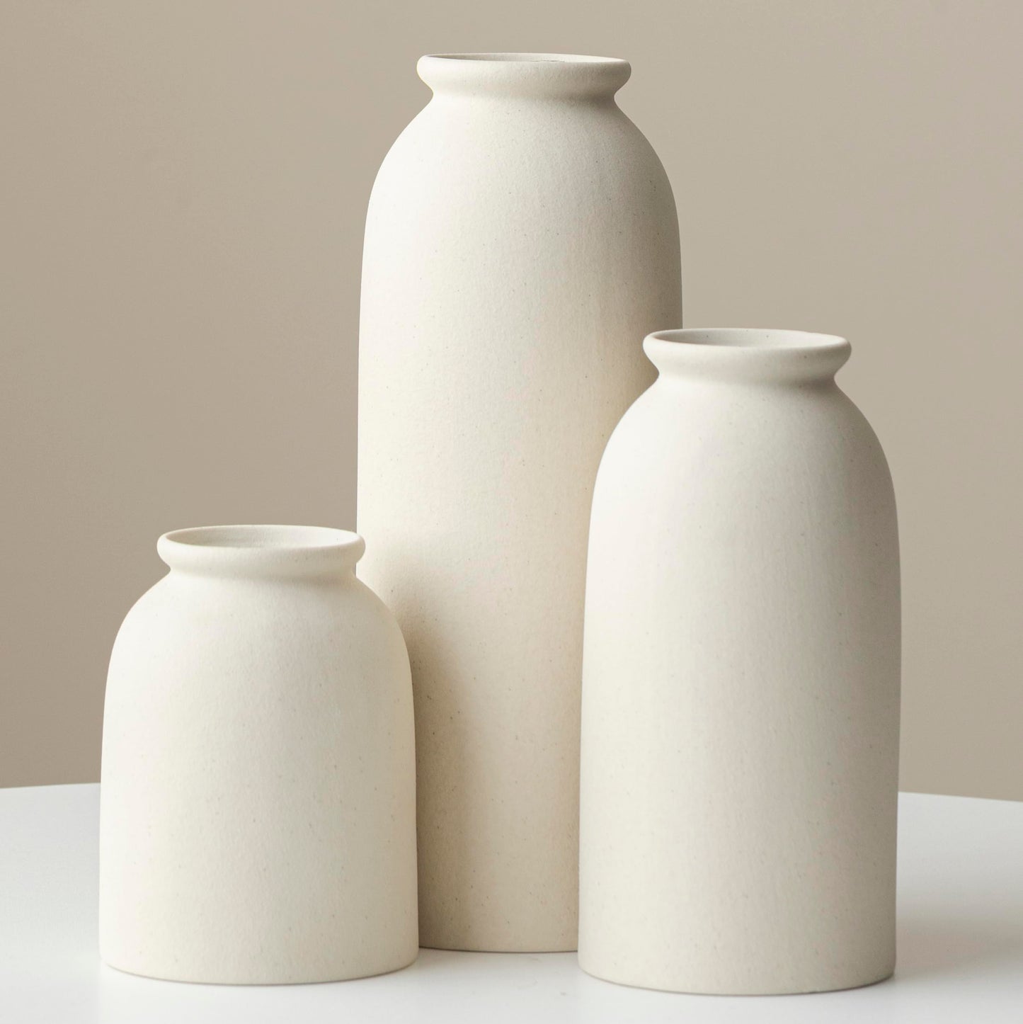 Ceramic Vase Set-3, Small Flower Vases for Decor