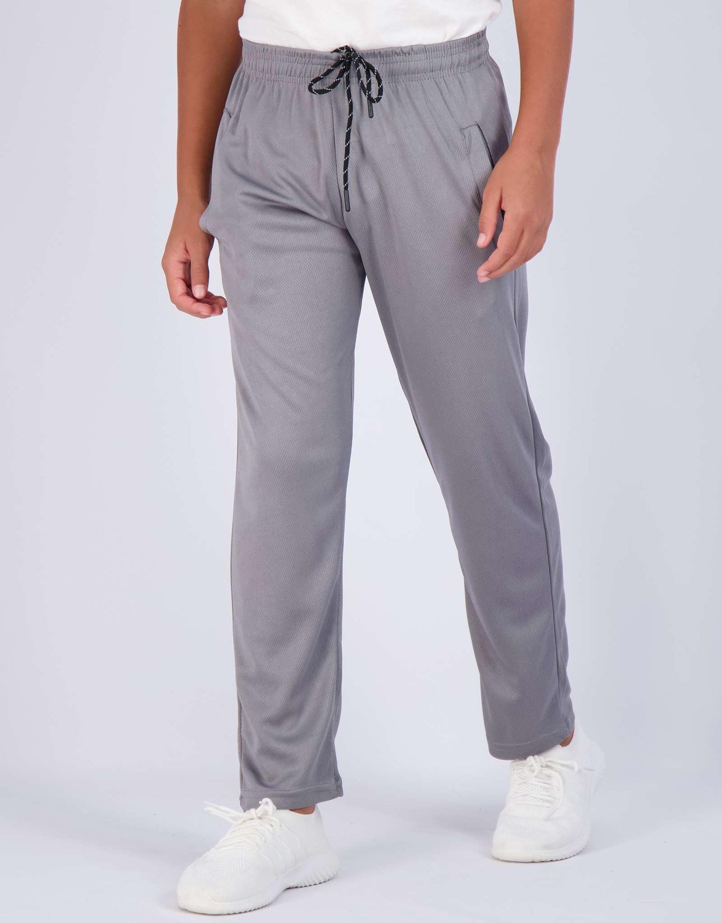 Real Essentials 3 Pack: Boys' Mesh Open Bottom Active Sweatpants 
