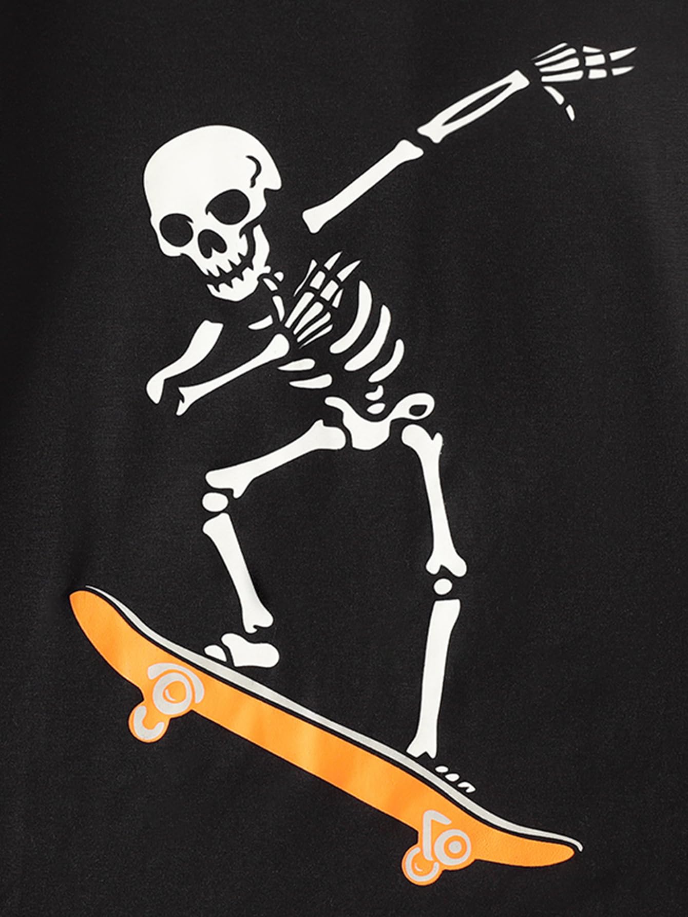 MyFav Big Boys Glow in Dark Skull Pjs Sleepwear Summer Pajama Shorts Sets, Skateboard, 14 Years