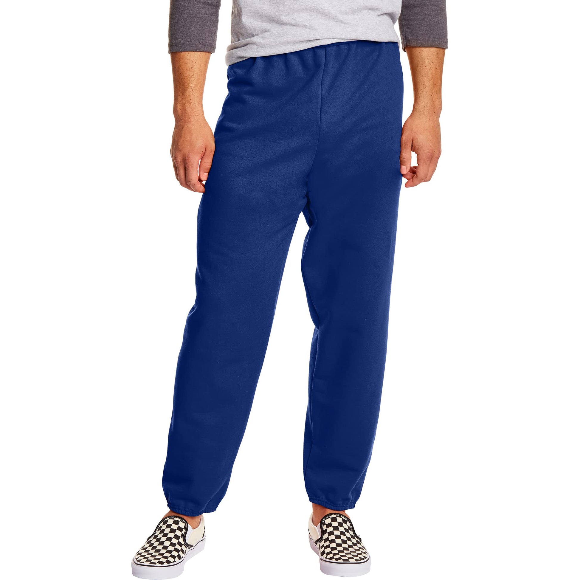 Hanes Men's EcoSmart Non-Pocket Sweatpant (Pack of 2), Light Steel, Large