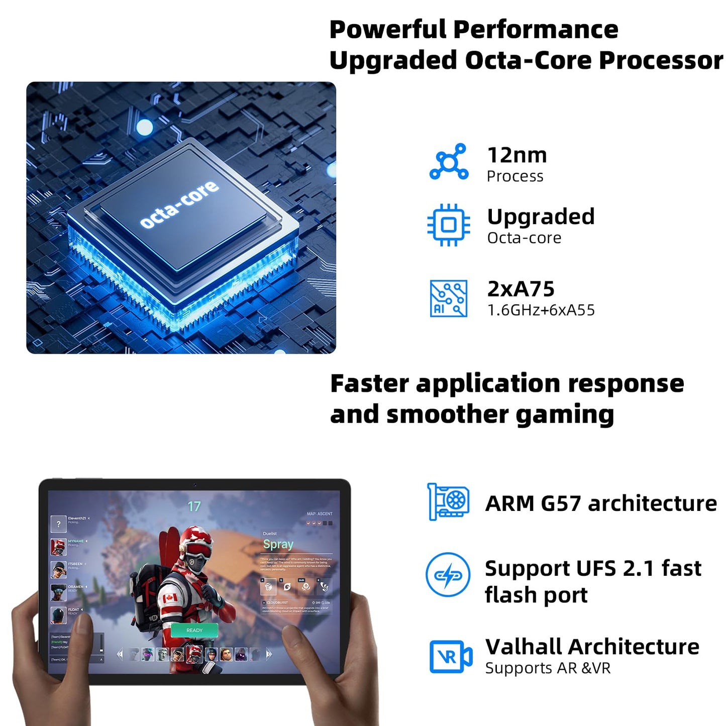 11 Inch Tablet Android 14 Tablets, 2024 New GMS Certified, Octa Core Tablet PC with Keyboard/Mouse/Case12GB RAM 128GB ROM 1TB Expand, 8000mAh, Fast Charging, 5GWiFi, BT5.0, FM, GPS (Black)