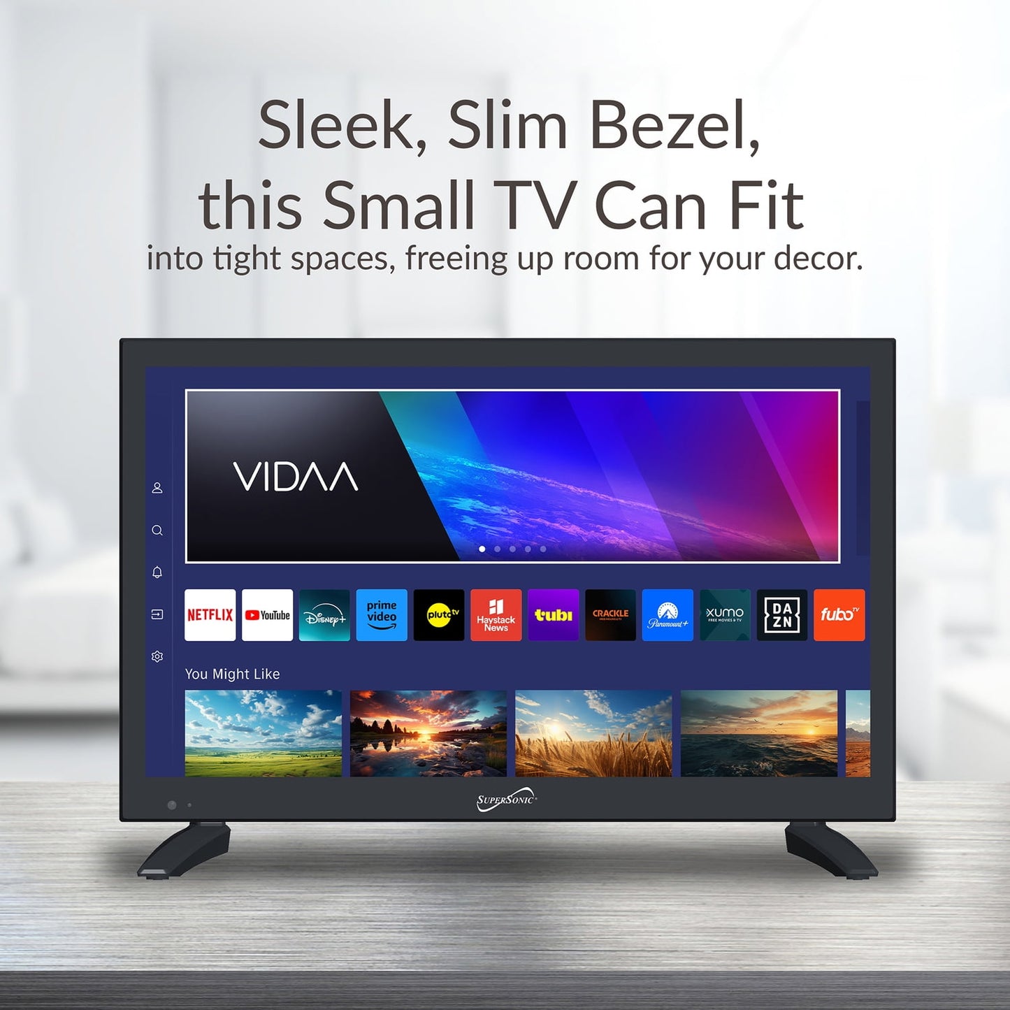 Supersonic VIDAA ACDC LED SmartTV 19‑Inch Wi‑Fi