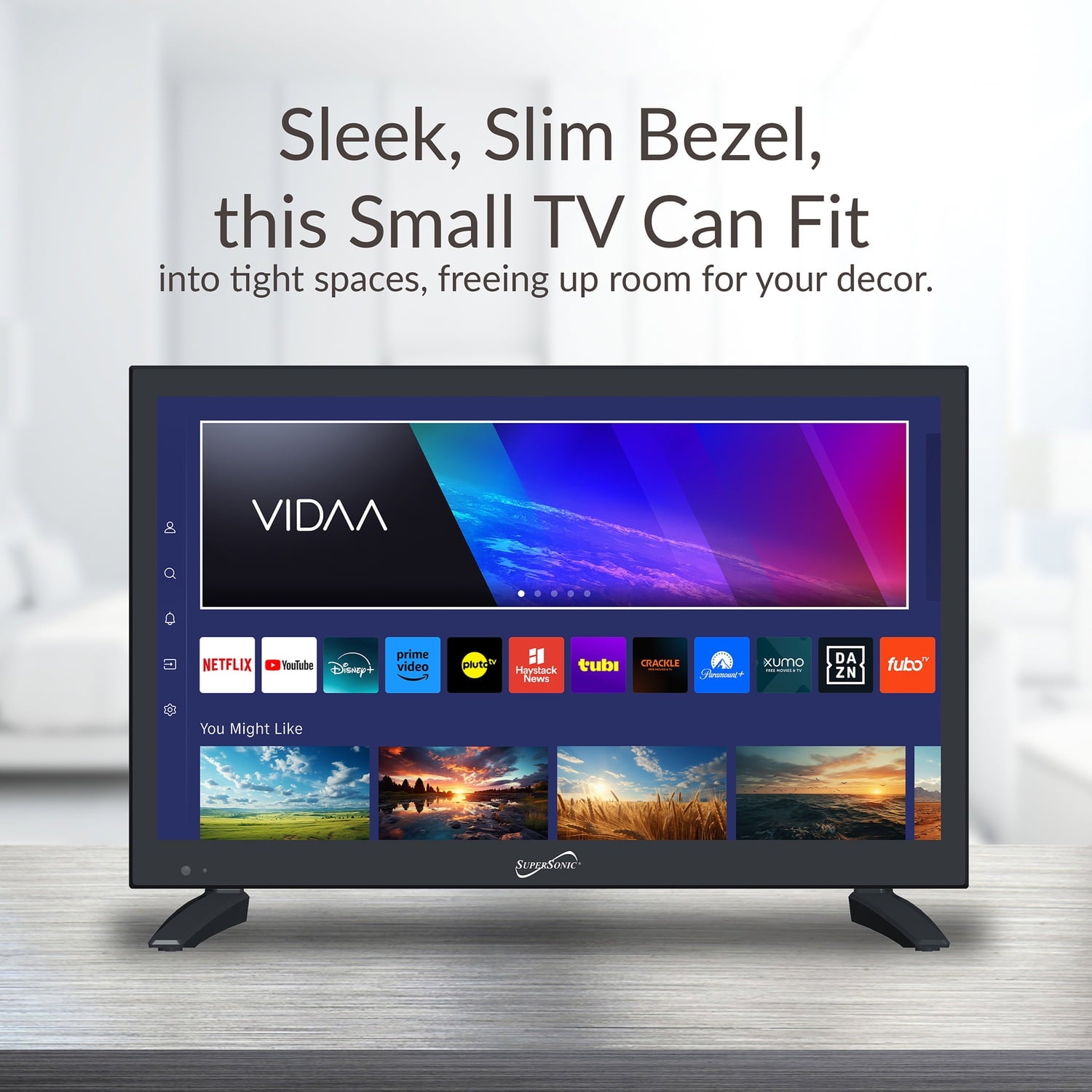 Supersonic VIDAA ACDC LED SmartTV 19‑Inch Wi‑Fi