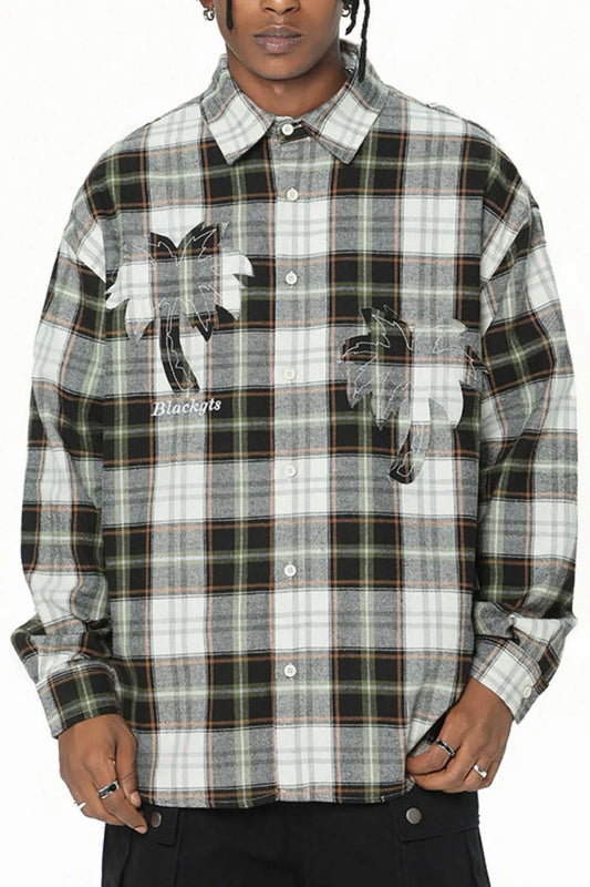 Men's Plaid Pattern Long Sleeve Shirt