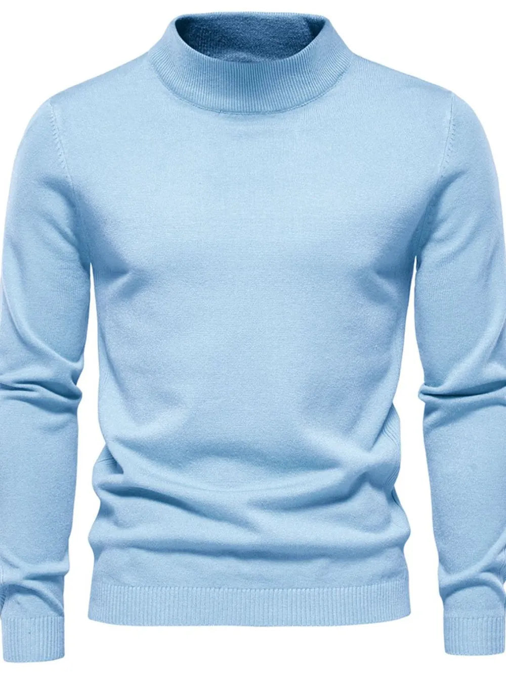 Men's Mock Neck Long Sleeve Sweater