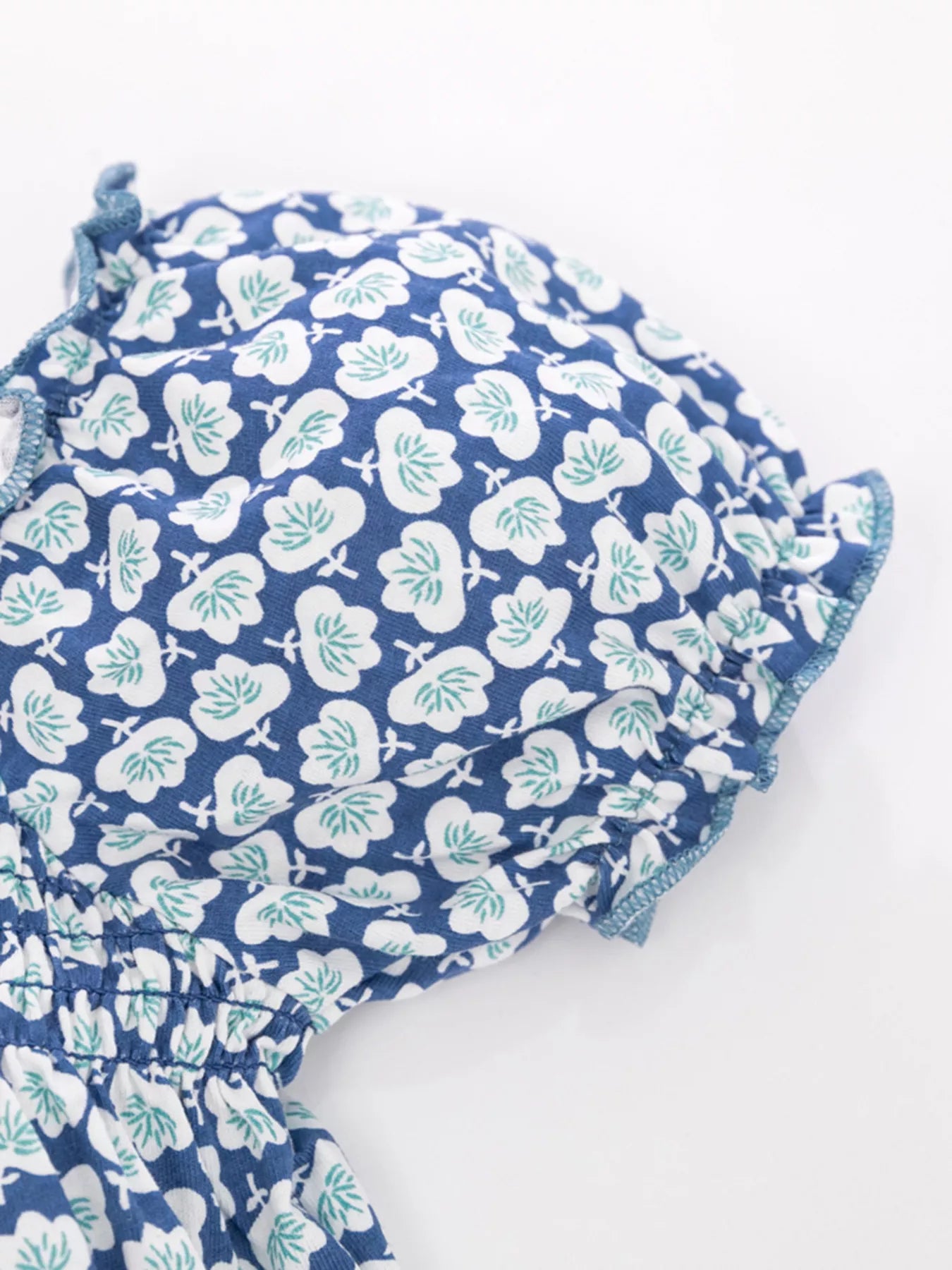 Children's Floral Print Smocked Top