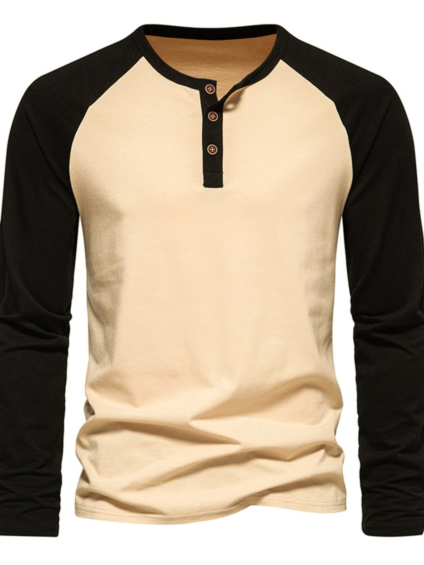 Men's Casual Henley Long Sleeve T-Shirt