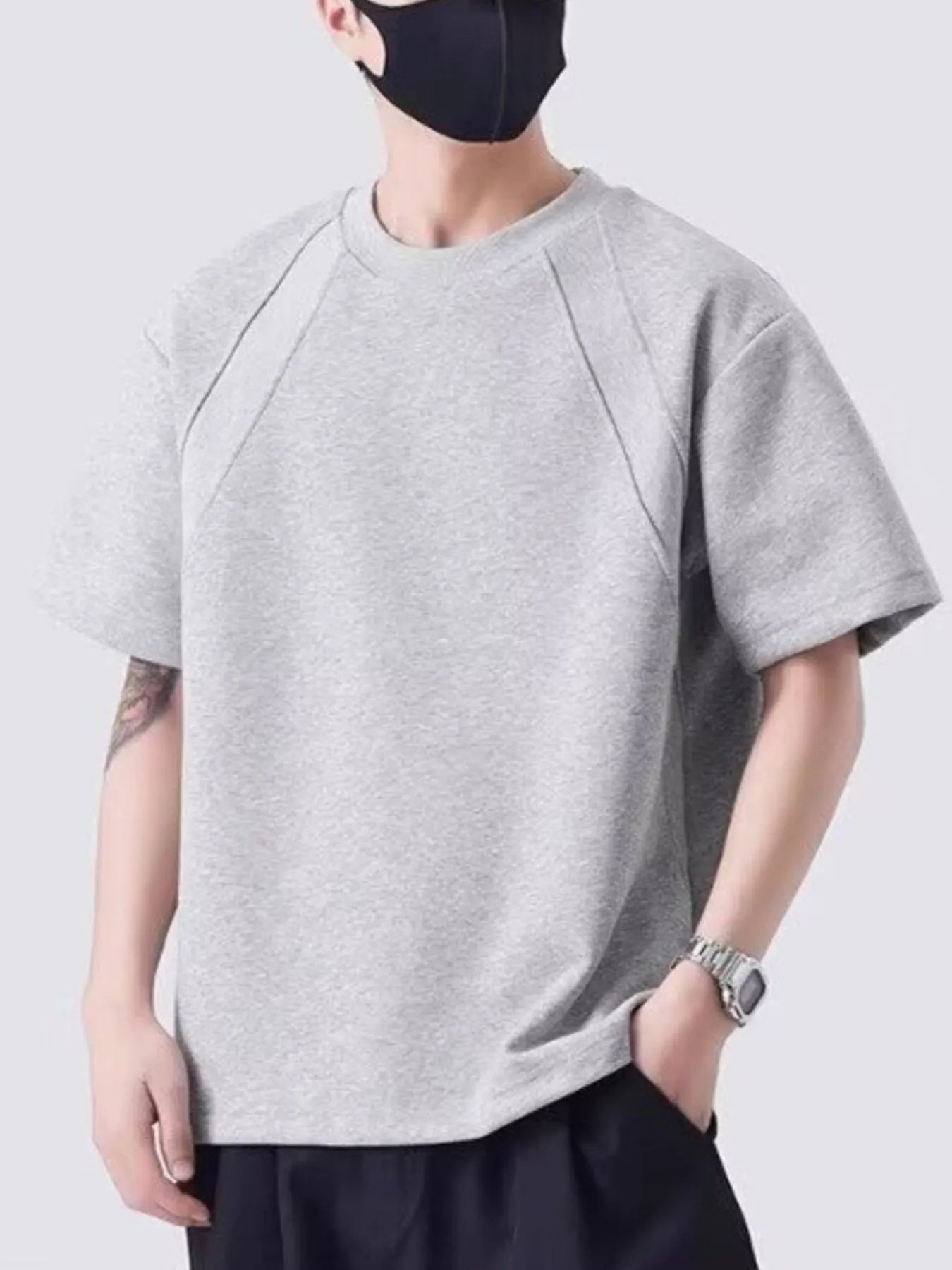 Men's Plus Size Round Neck Short Sleeve T-Shirt