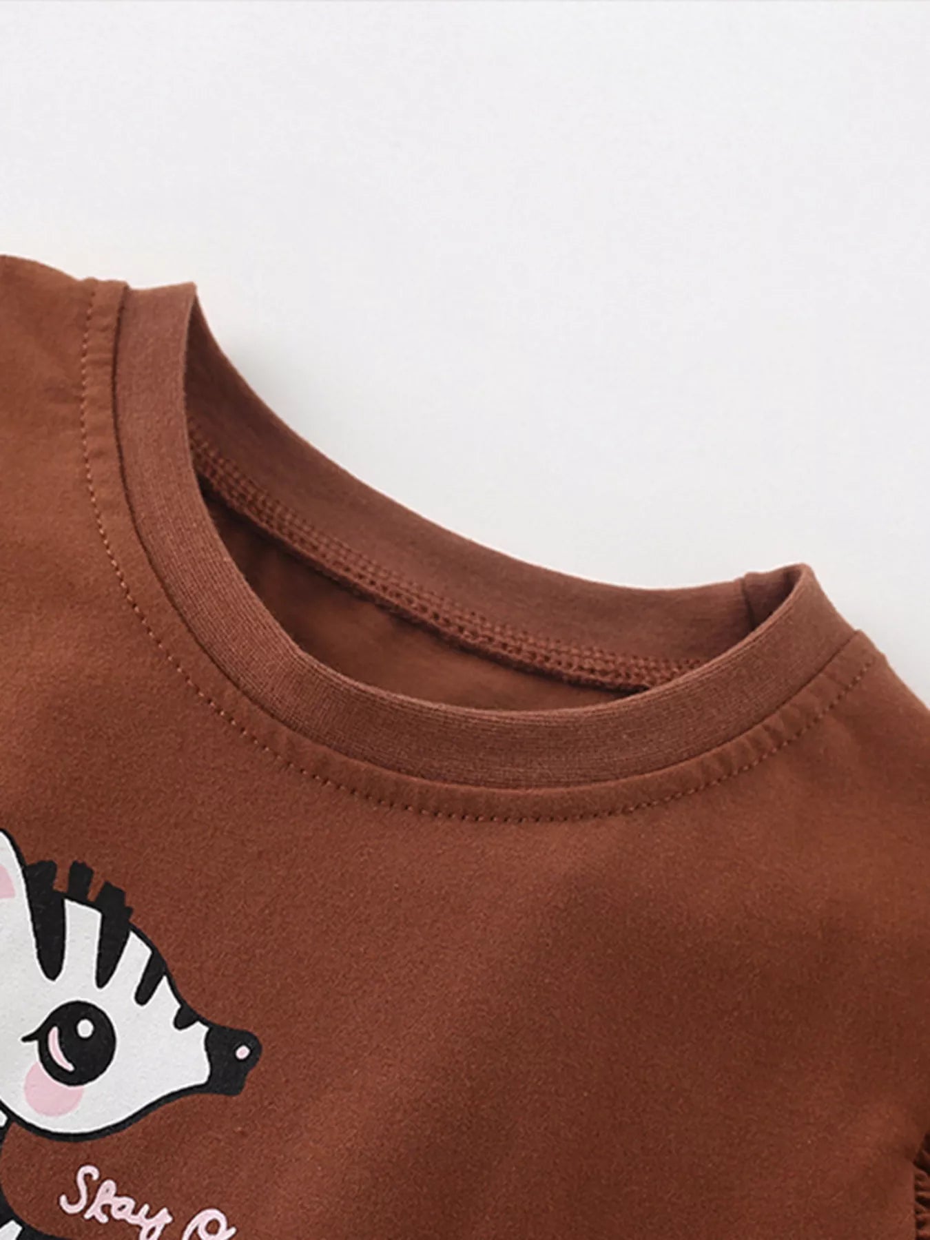 Children's Zebra Ruffle Cap Sleeve Top