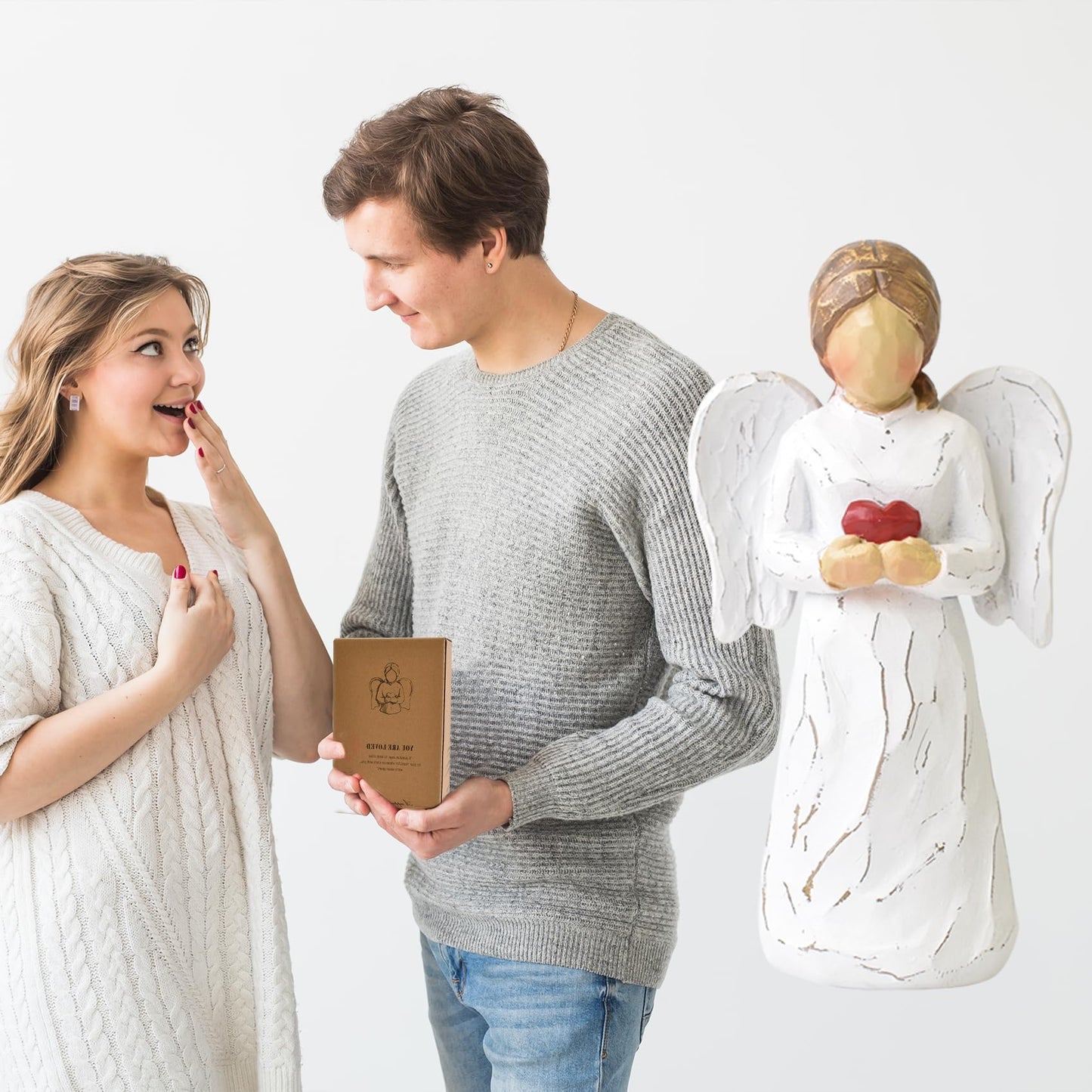 CUNTAUK Guardian Angel Statue, Healing Angel Figurines for Women.