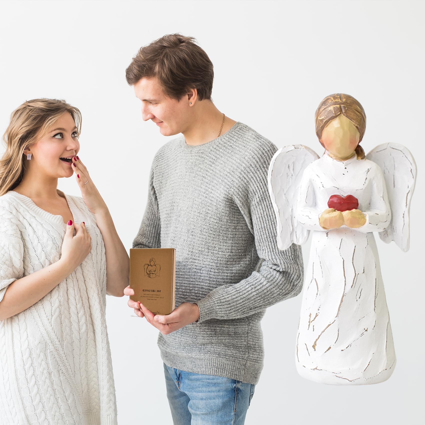 CUNTAUK Guardian Angel Statue, Healing Angel Figurines for Women.