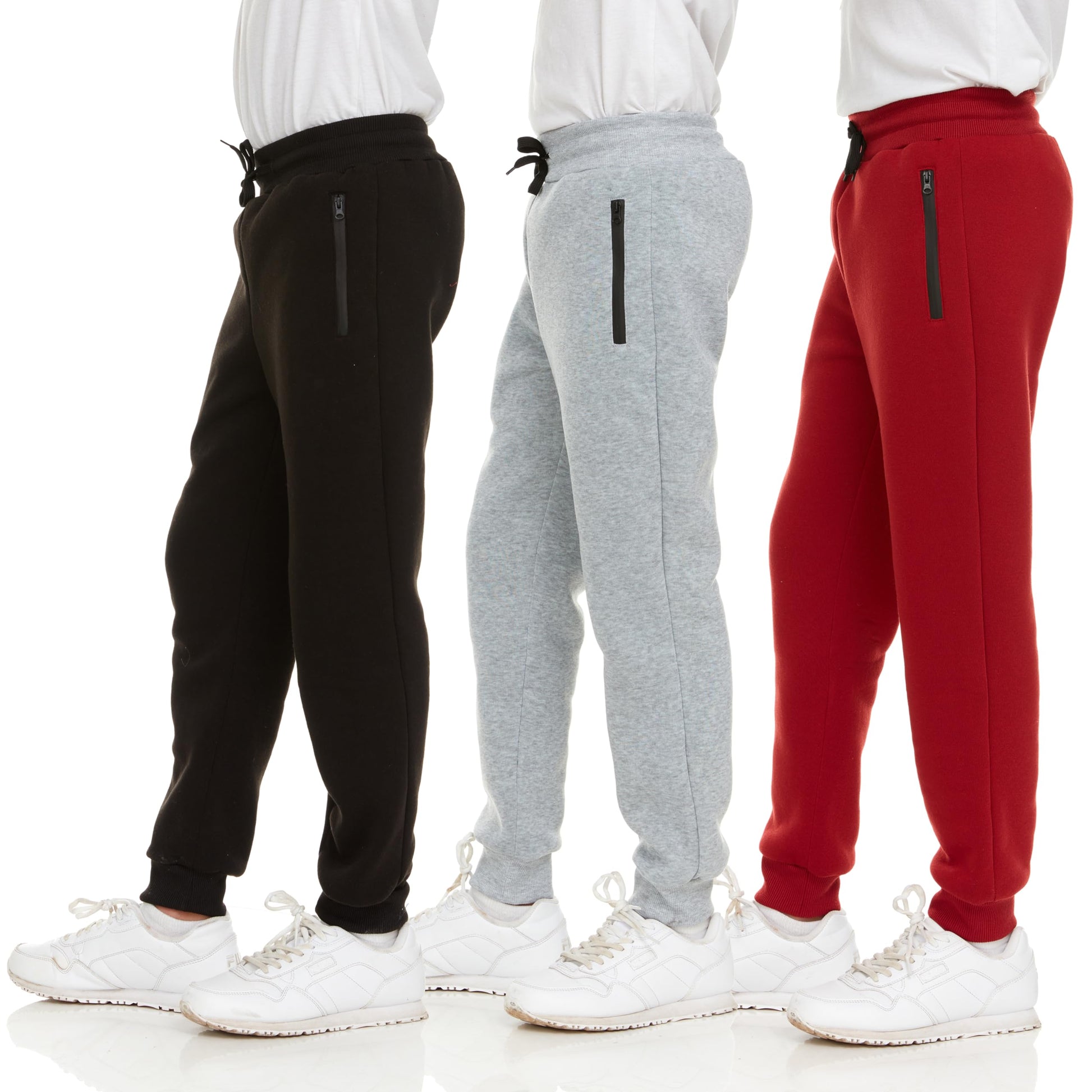 PURE CHAMP 3Pk Boys Sweatpants Fleece Athletic Workout Kids Clothes 
