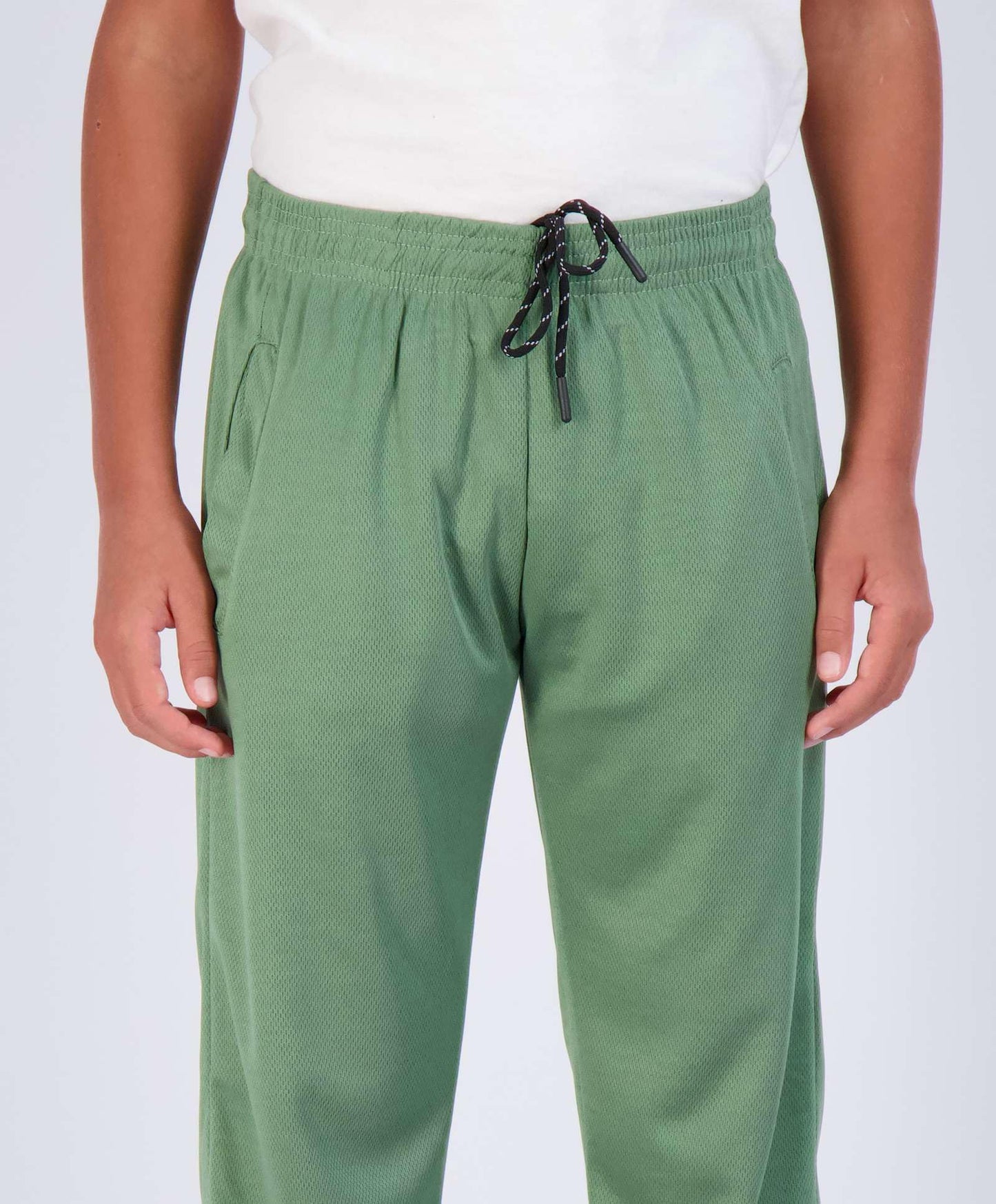 Real Essentials 3 Pack: Boys' Mesh Open Bottom Active Sweatpants with Pockets