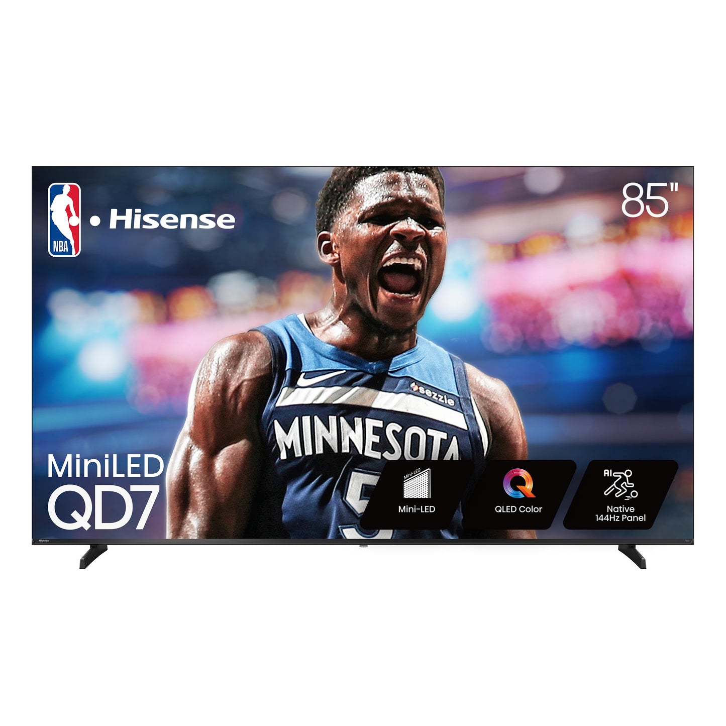 Hisense 65" Class QD7 Series Mini-LED 4K UHD Smart Fire TV (65QD7QF, 2025 Model) - QLED, HDR10+, Dolby Vision, Dolby Atmos, Game Mode Plus, ALLM, Alexa Built in with Voice Remote, Streaming TV, Black