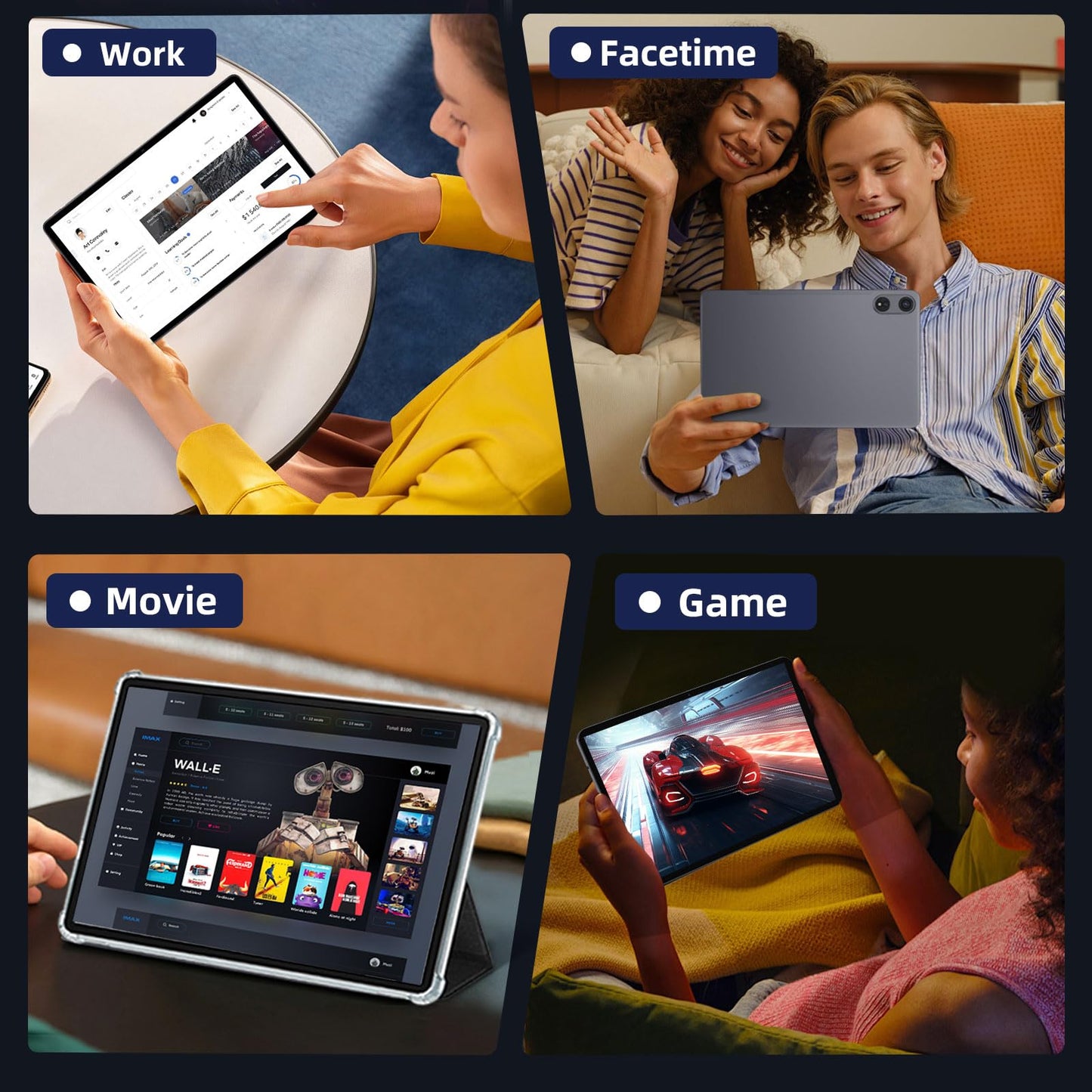 Android 15 Tablet with Octa-Core Processor, 12 Inch Tablets 20GB RAM (6+14GB).