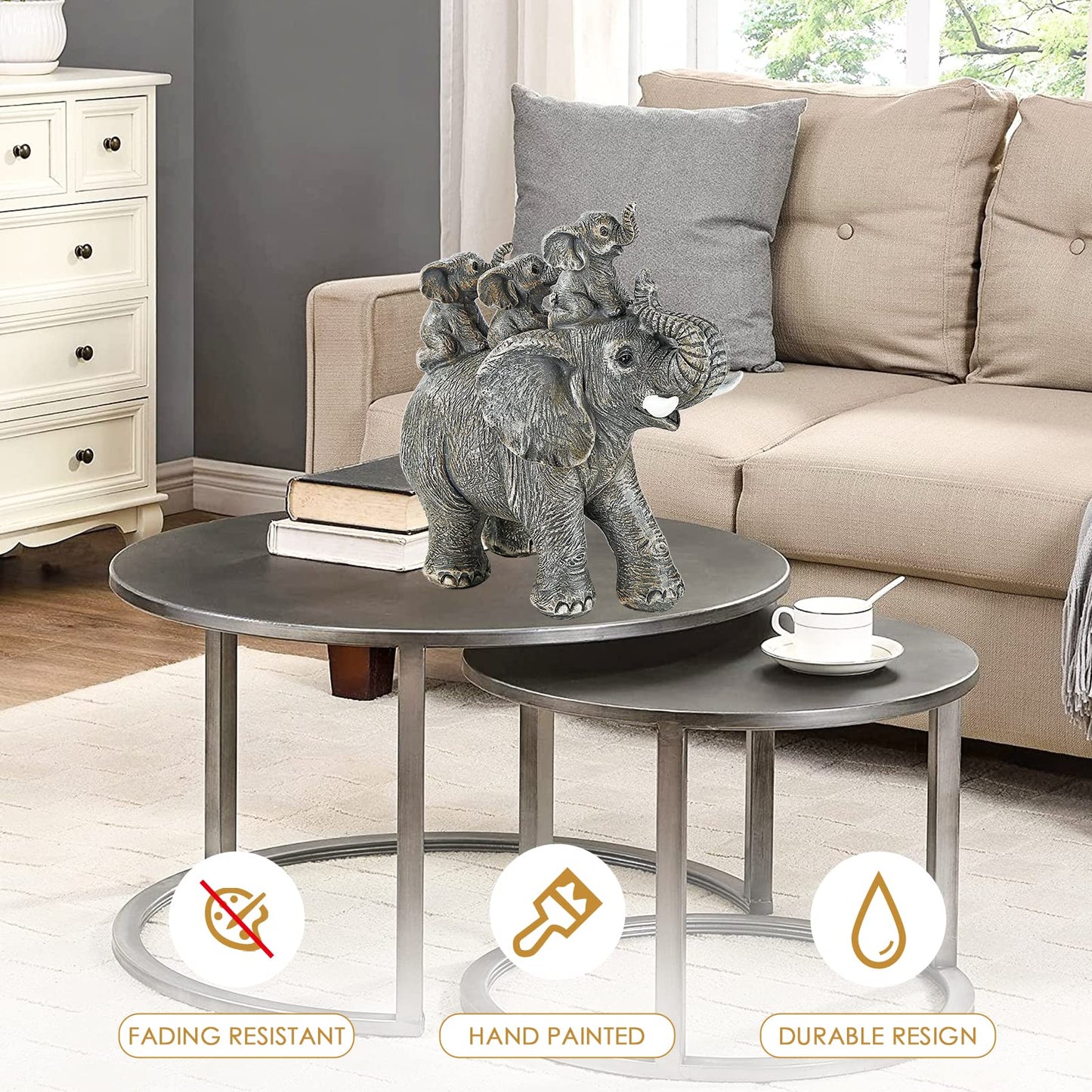 Ylncicn Elephant Statue - Elephant Decor - Home Decor 