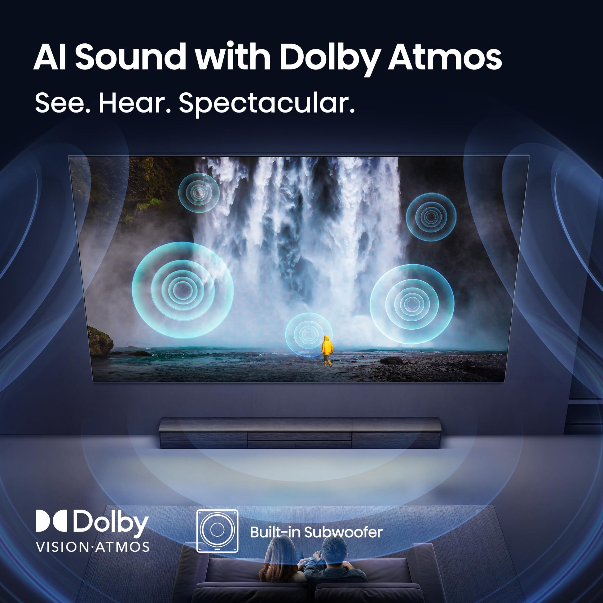 Hisense 65" Class U6 Series Mini-LED 4K UHD Smart Fire TV (65U65QF, 2025 Model) - QLED, Native 144Hz, HDR10+, Dolby Vision IQ, Dolby Atmos, Game Mode Pro, ALLM, Alexa Built in, Black