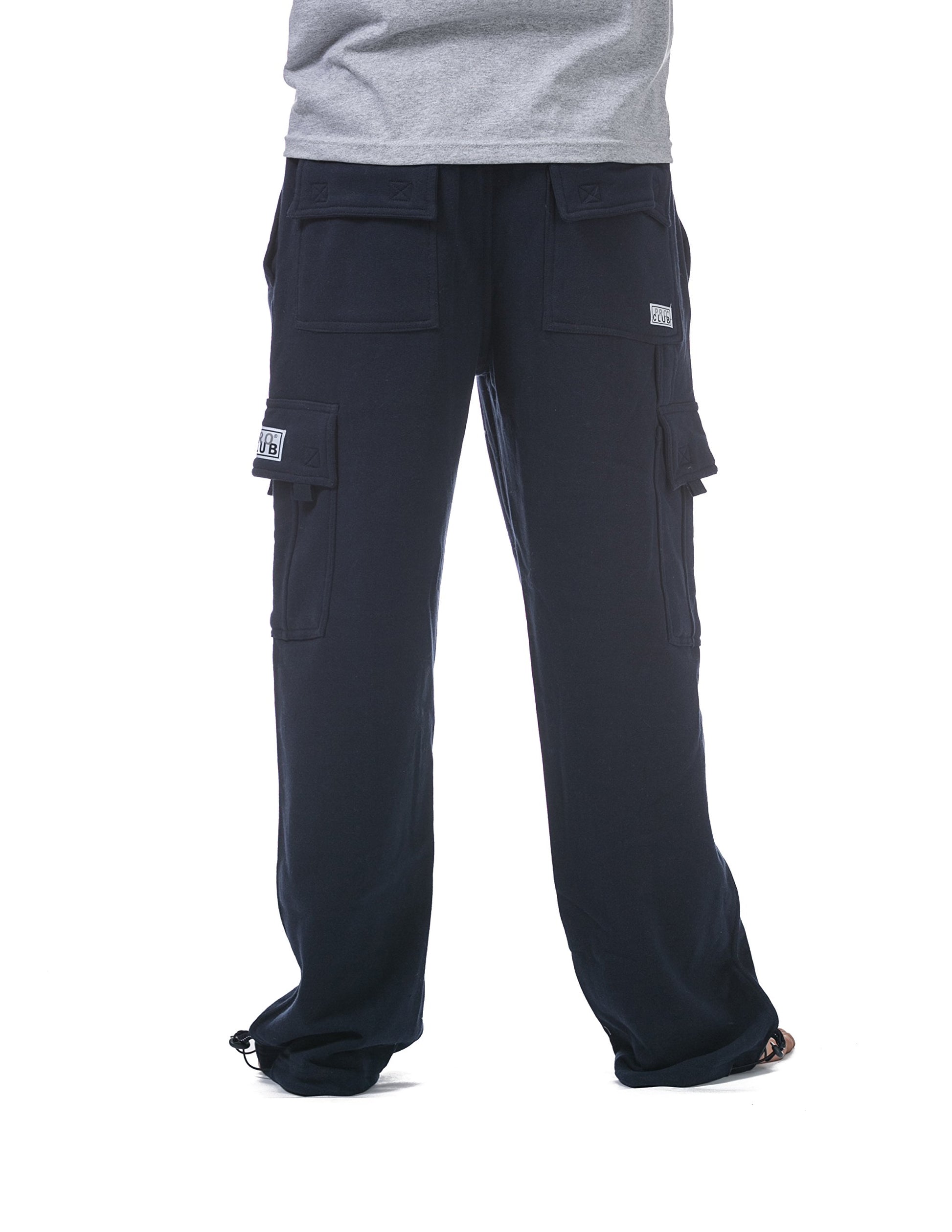 Pro Club Men's Heavyweight Fleece Cargo Pants, 3X-Large, Charcoal