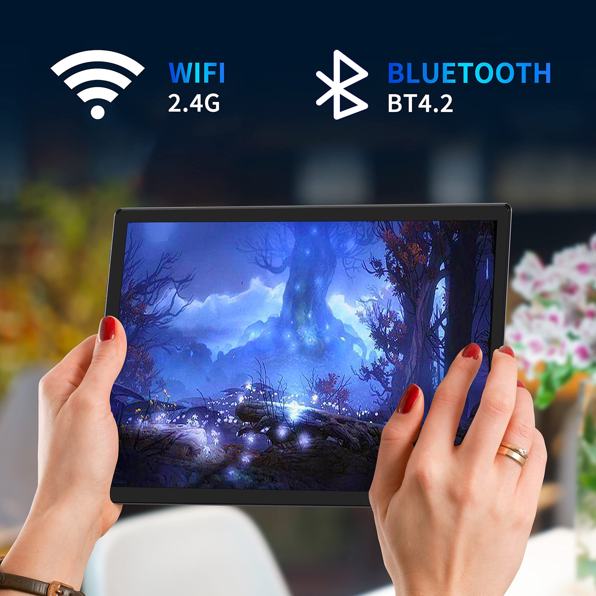 BYYBUO A10_L 10.1-inch Tablet | 6GB RAM + 64GB ROM | Android 14 OS | Quad-Core Processor | 5000mAh Battery | 1280x800 IPS HD Touchscreen | 5MP+8MP Camera | Bluetooth | WiFi | Grey